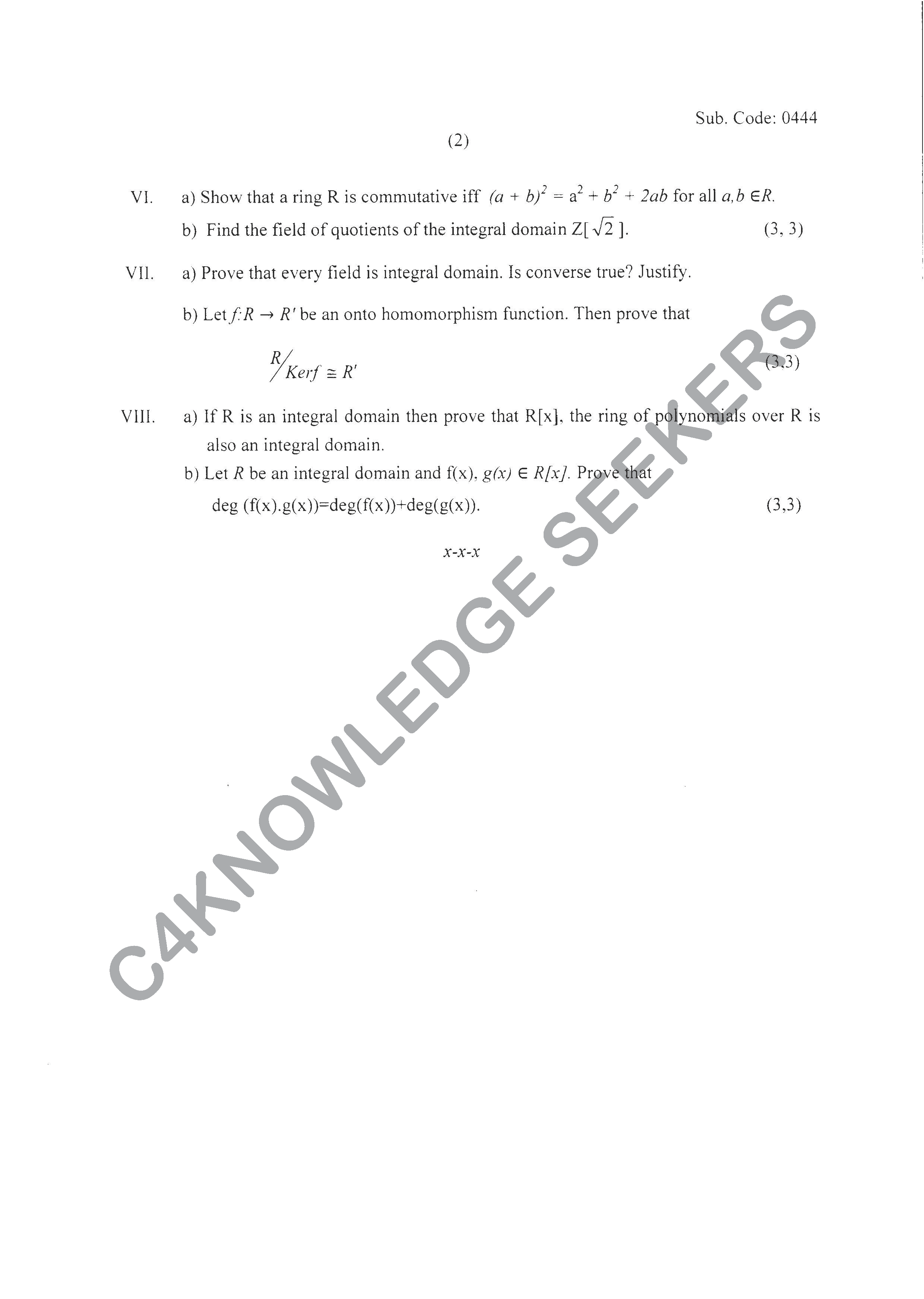 Question Paper 2020
