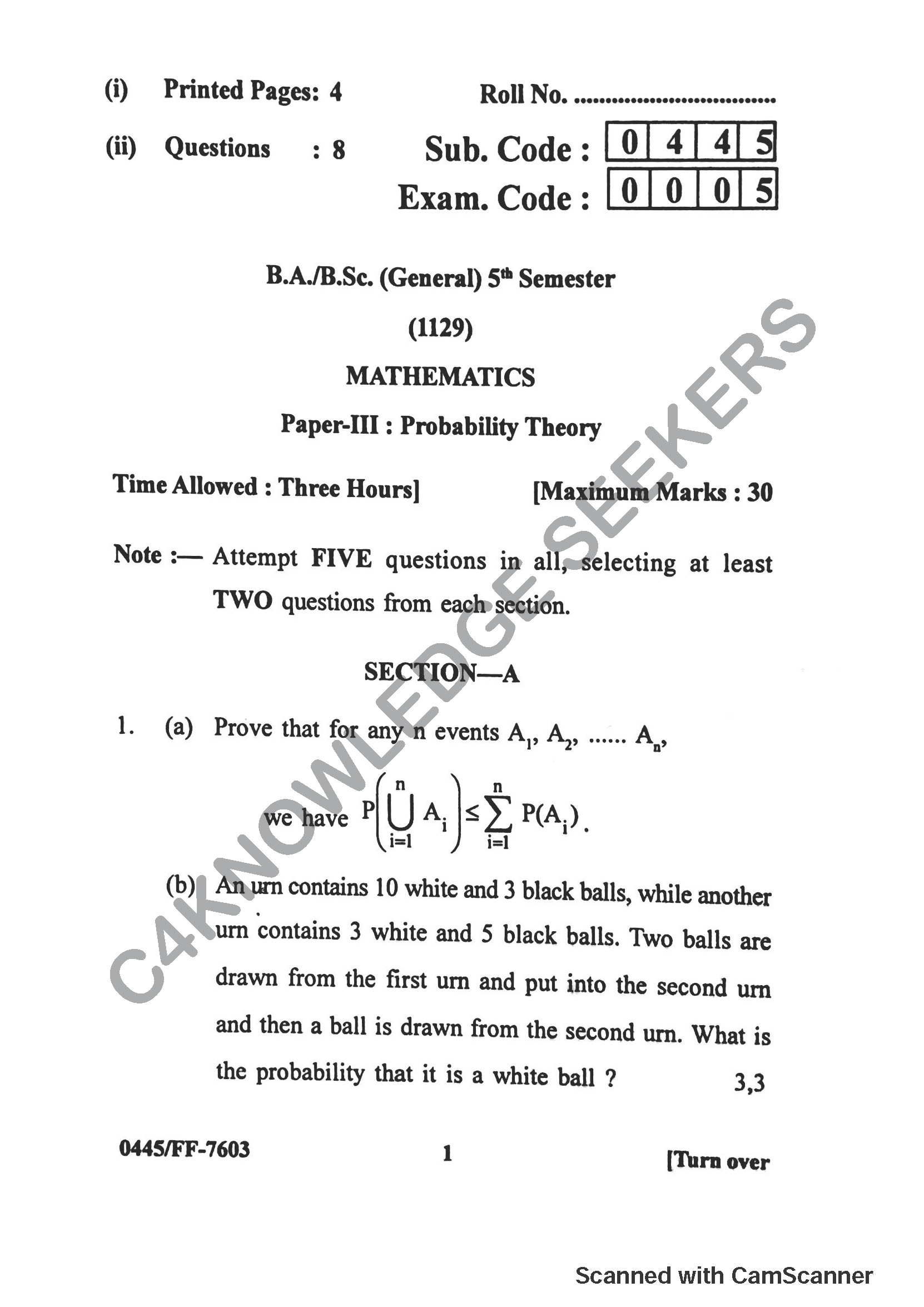 Question Paper 2019