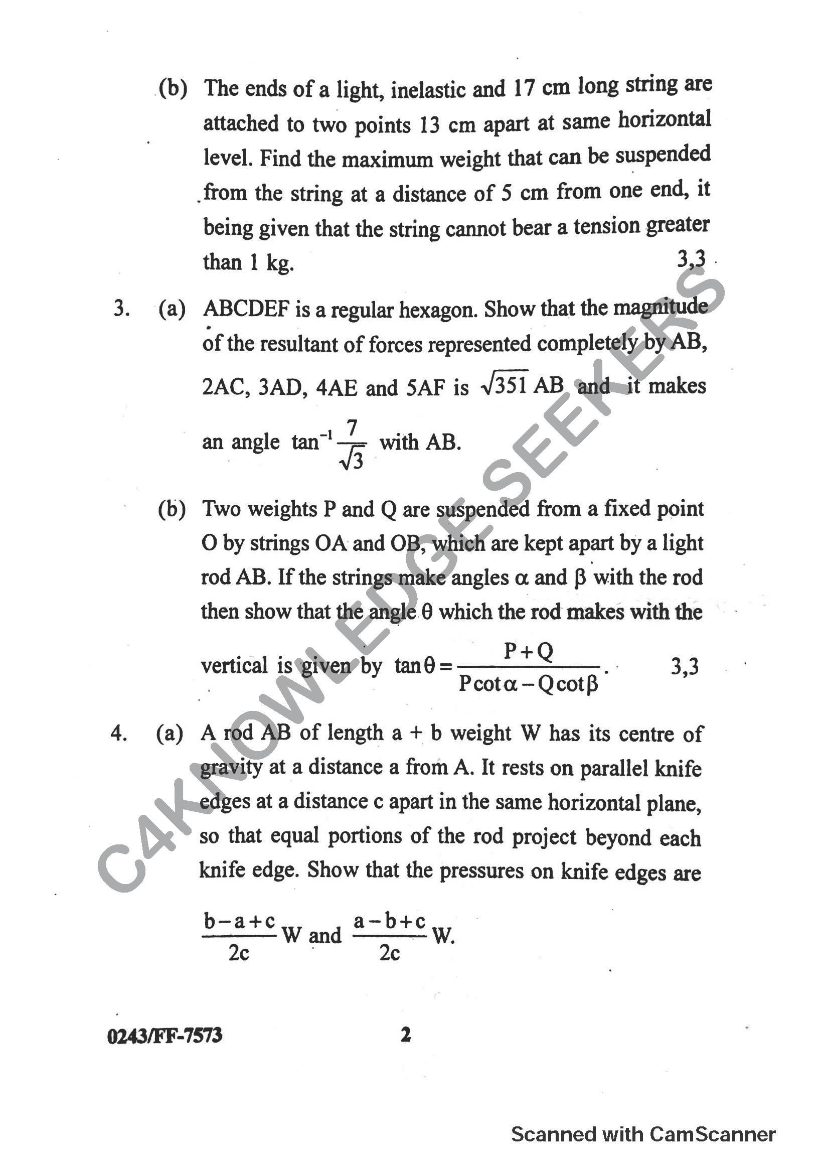 Question Paper 2019