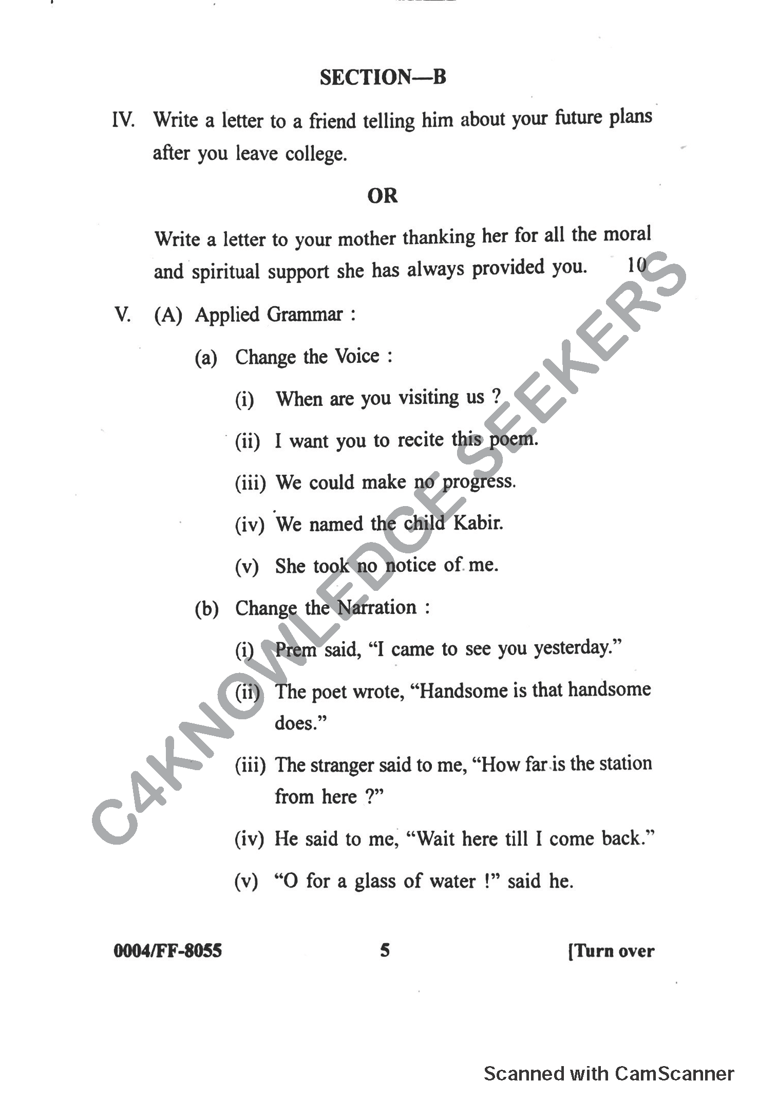Question Paper 2019