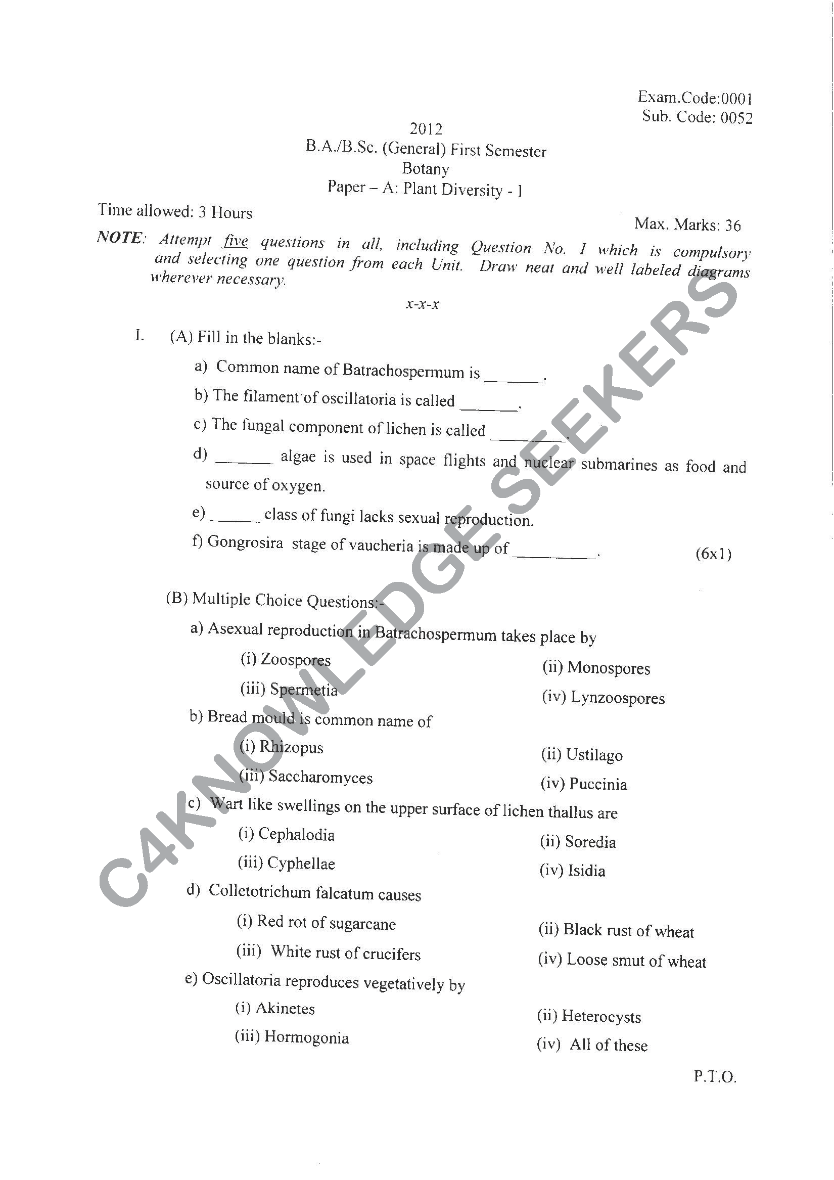 Question Paper 2021
