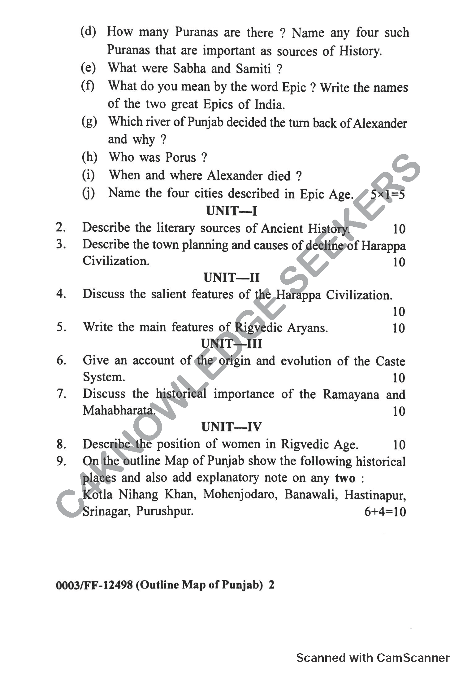 Question Paper 2019