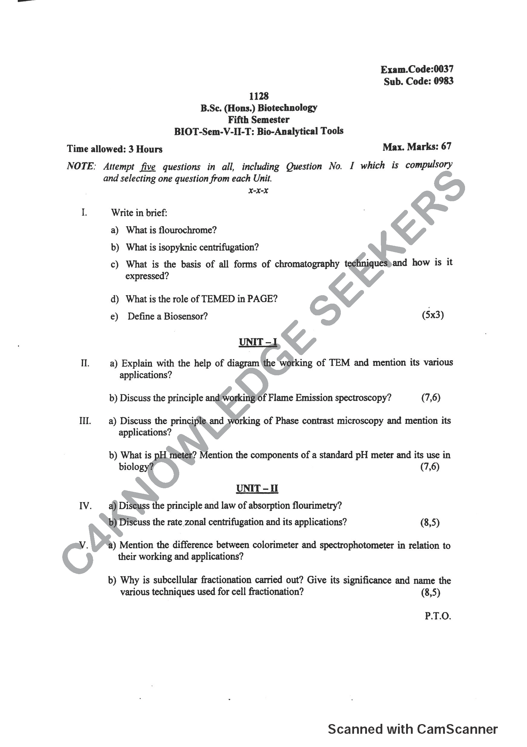 Question Paper 2018