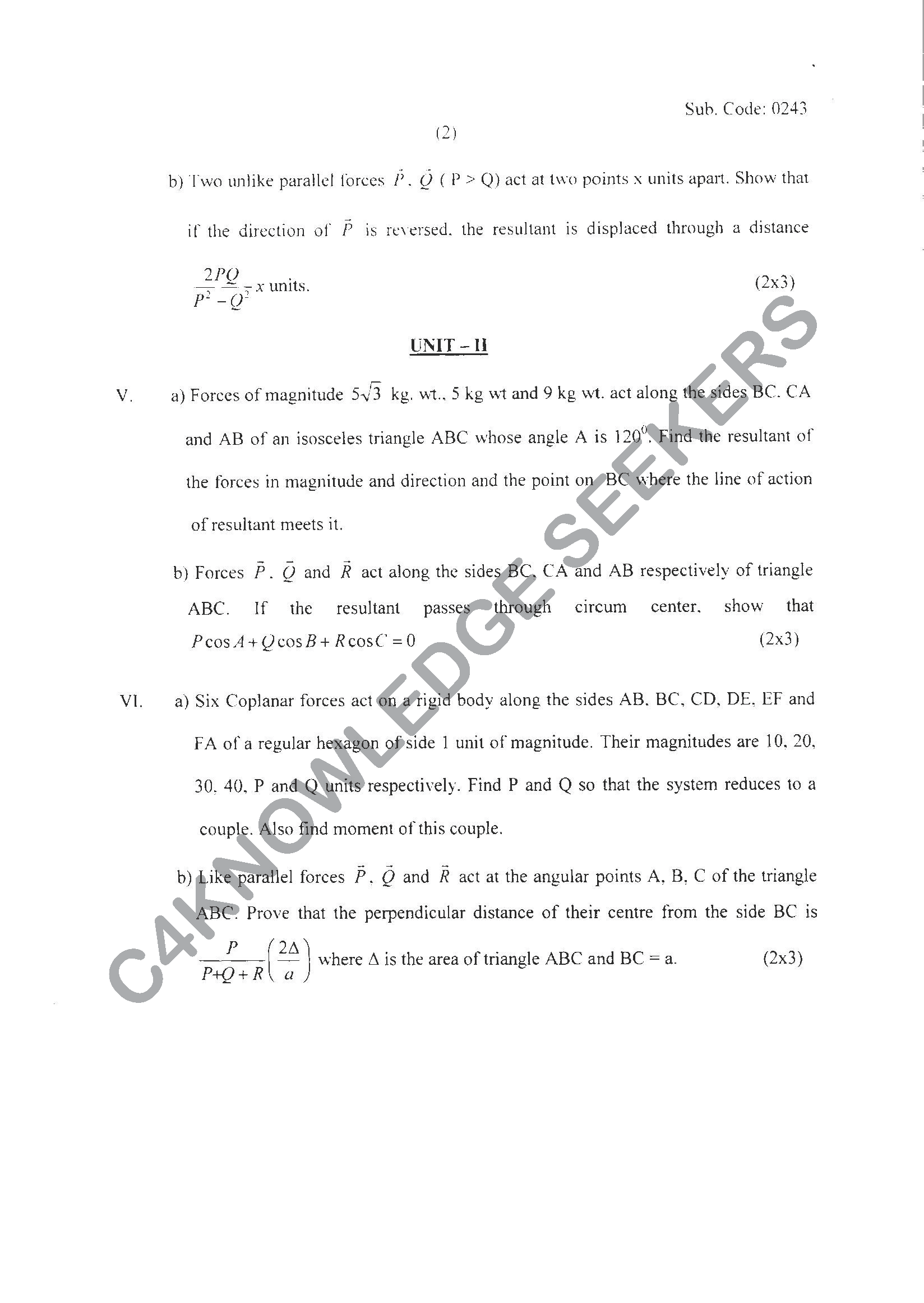 Question Paper 2021