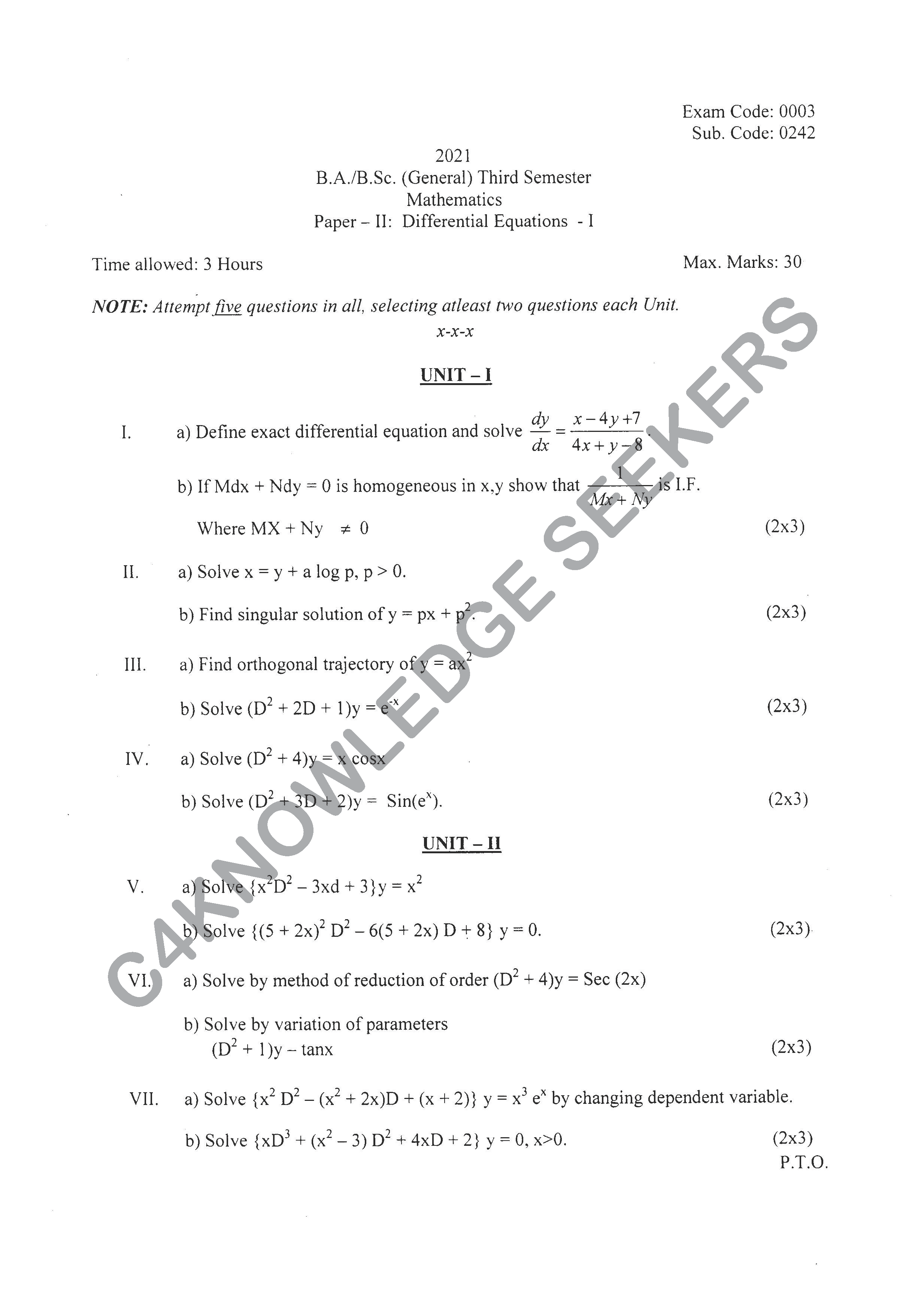 Question Paper 2020