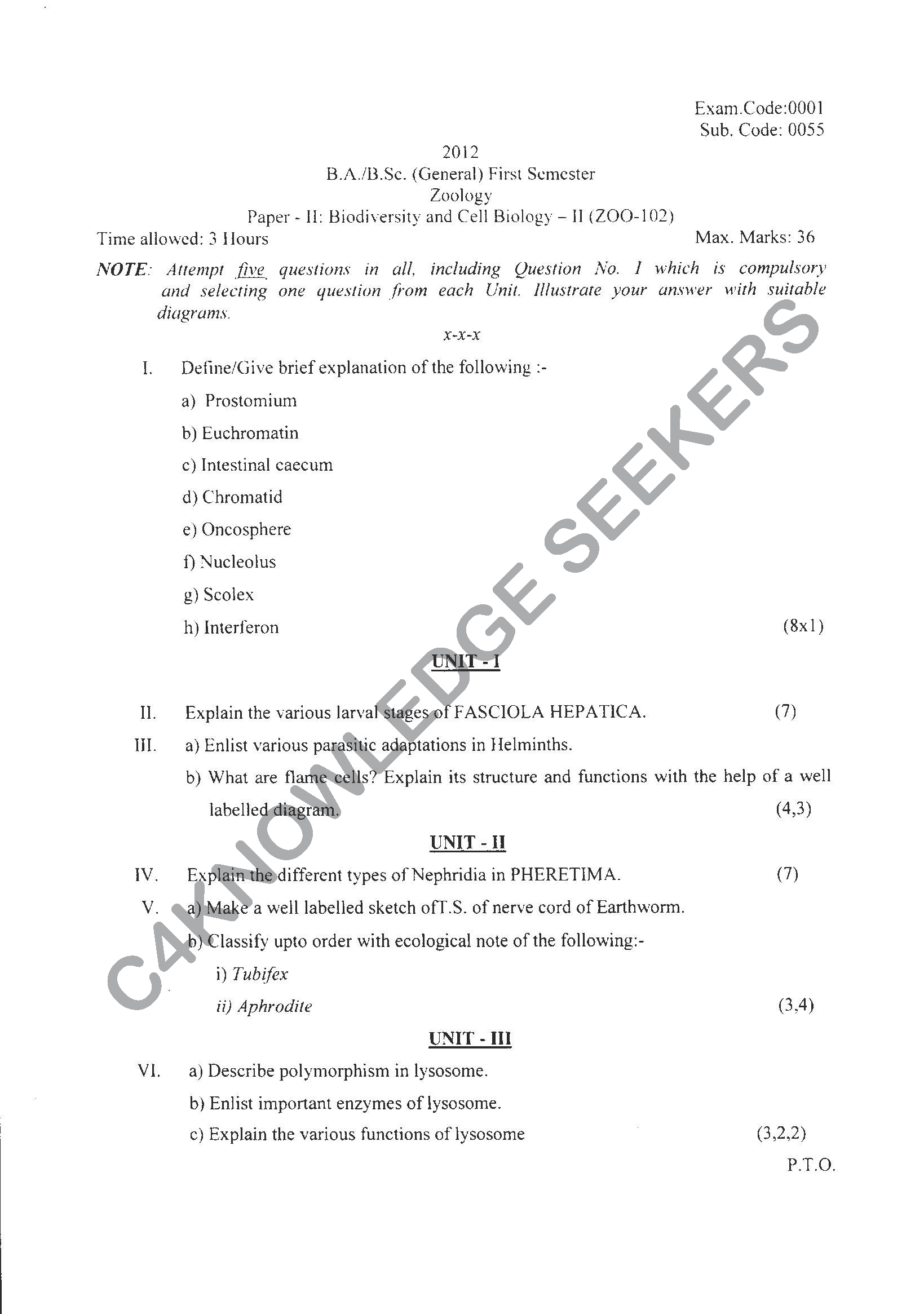 Question Paper 2021