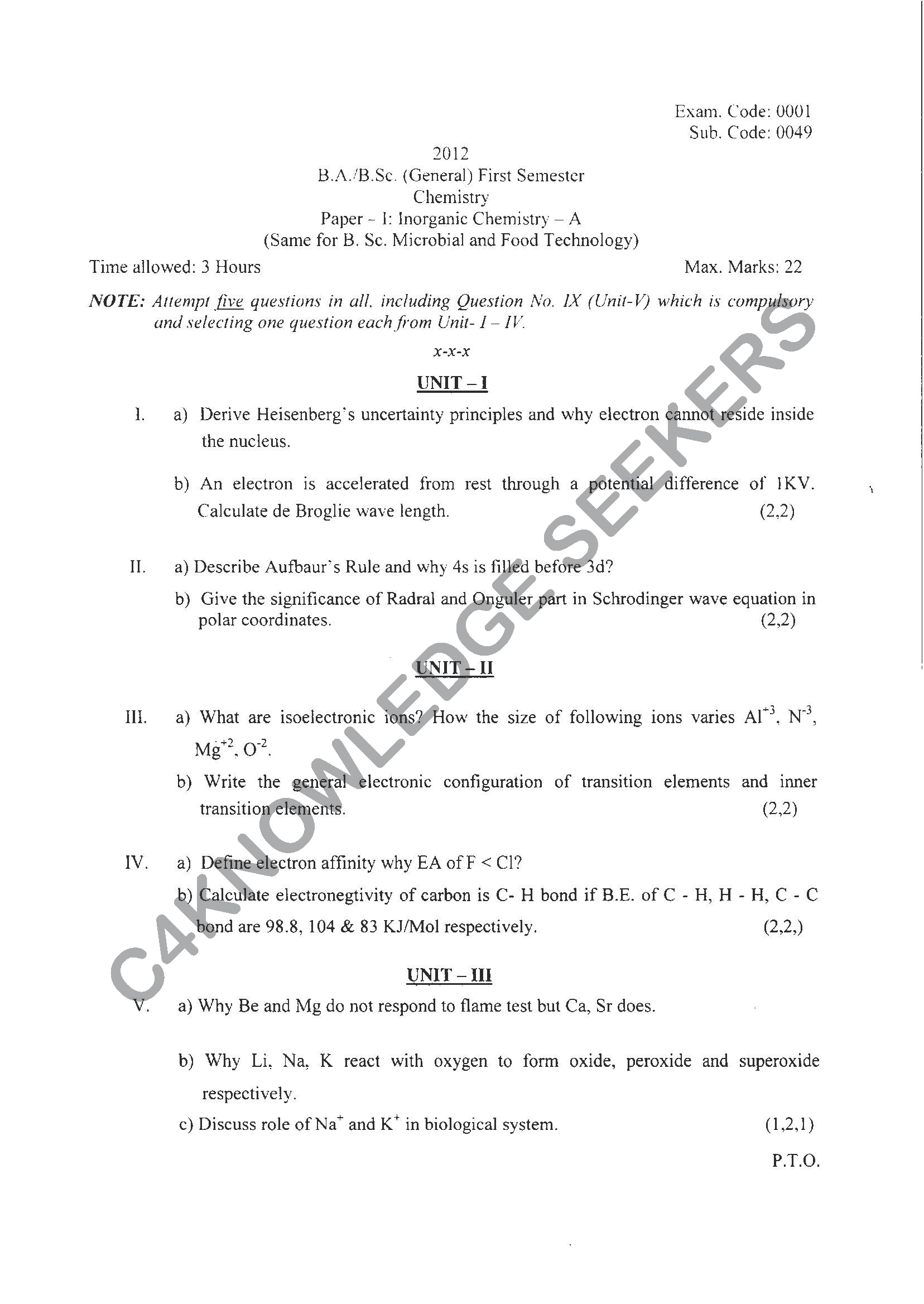 Question Paper 2021