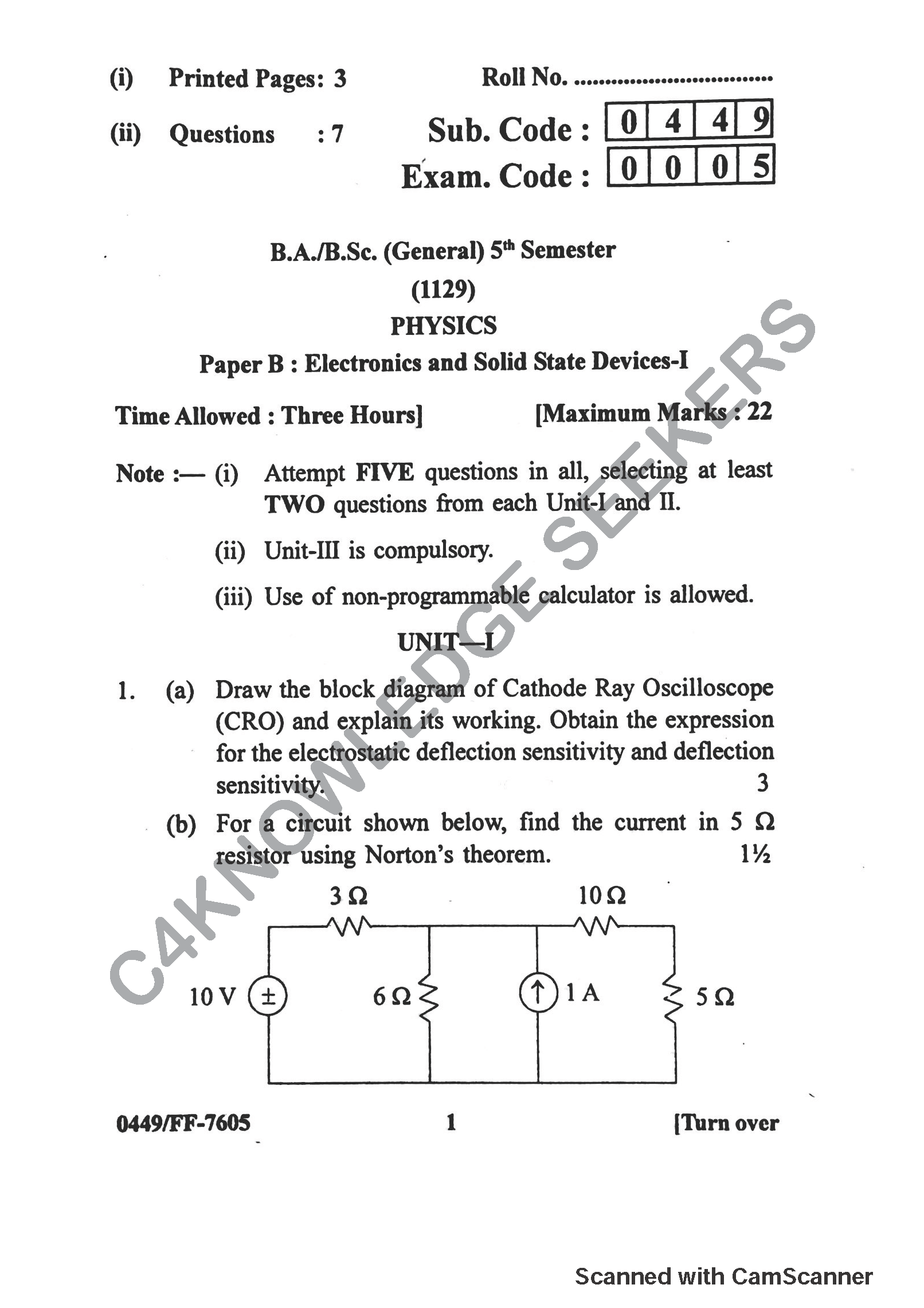 Question Paper 2019