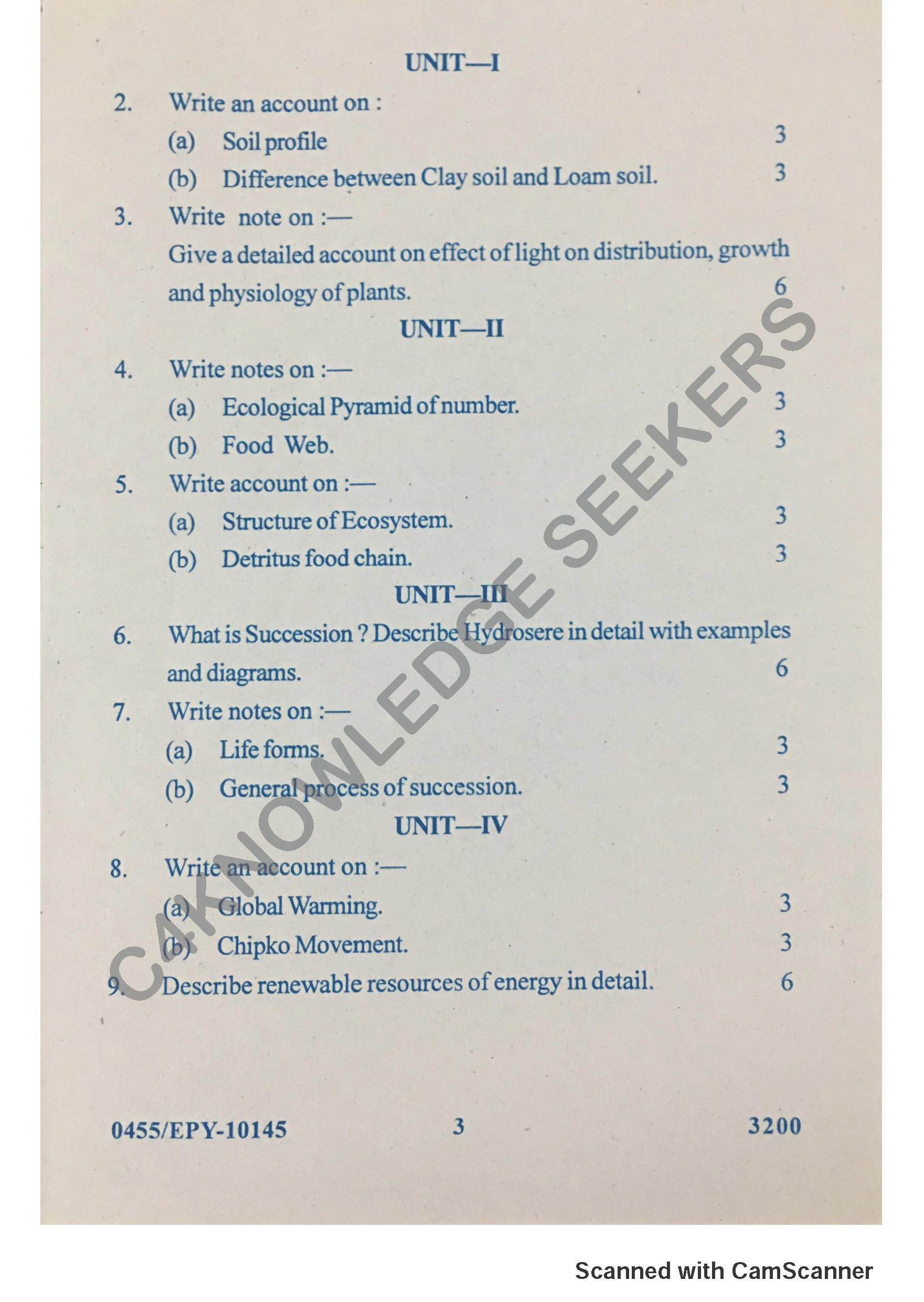 Question Paper 2018