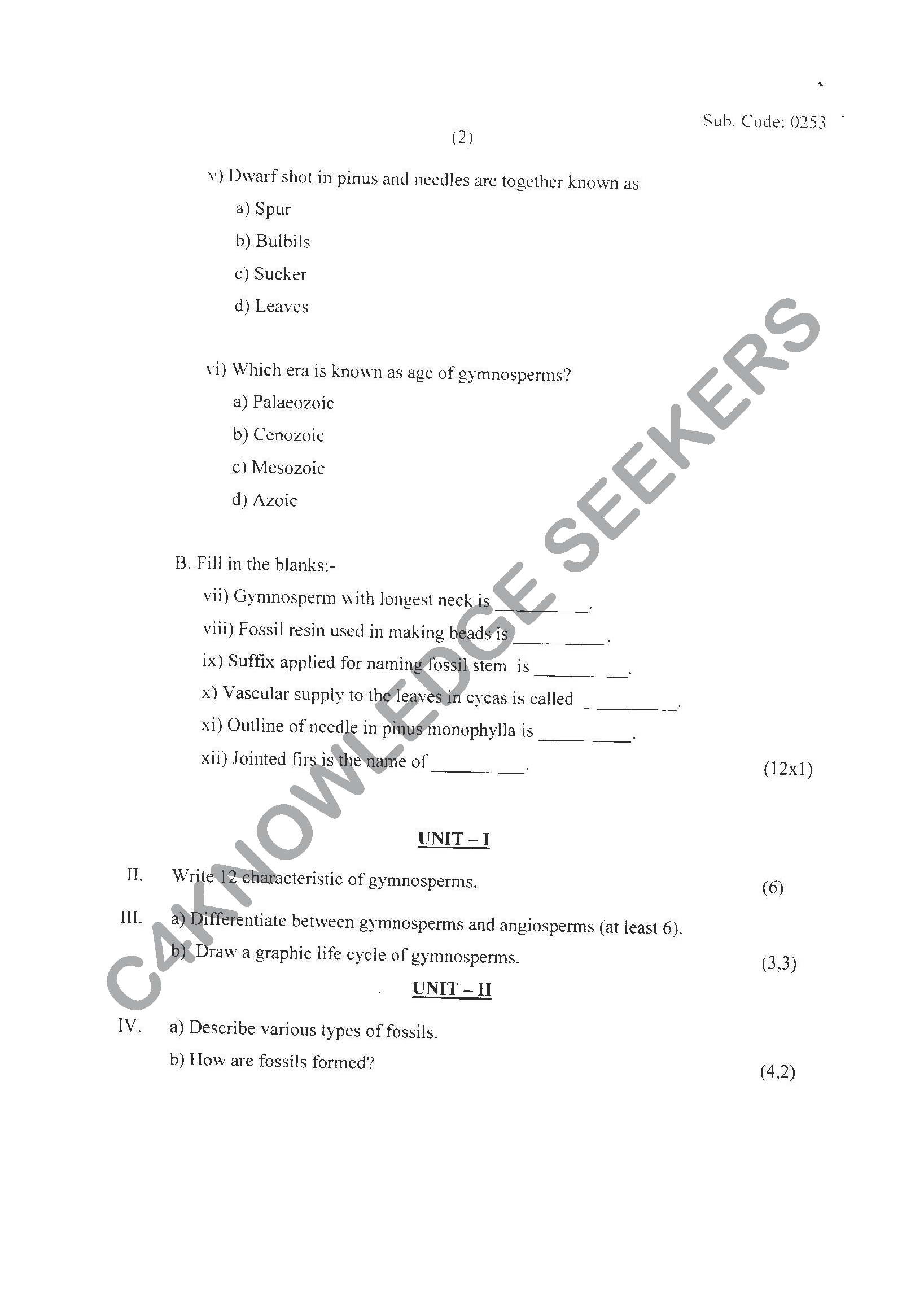 Question Paper 2021