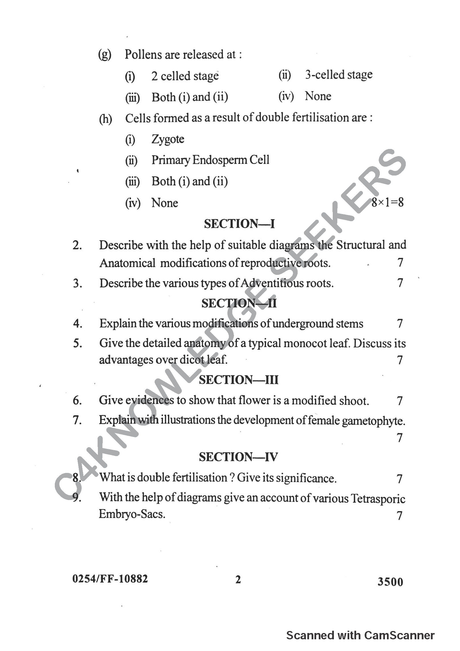 Question Paper 2019
