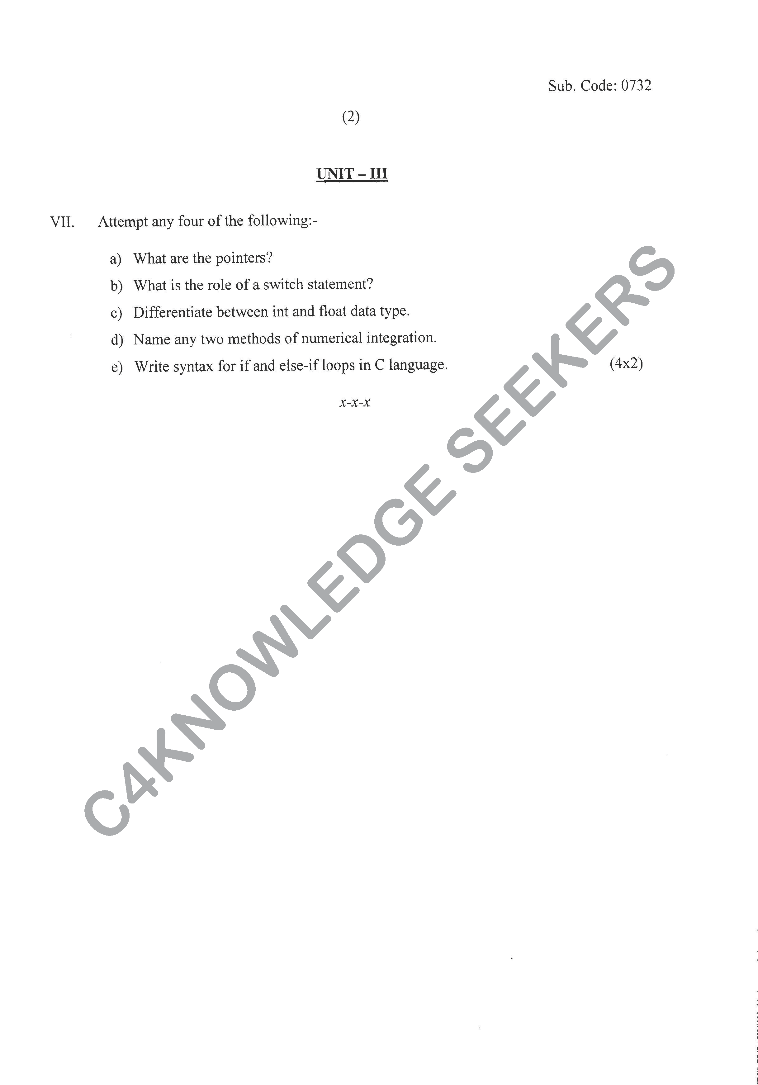 Question Paper 2020