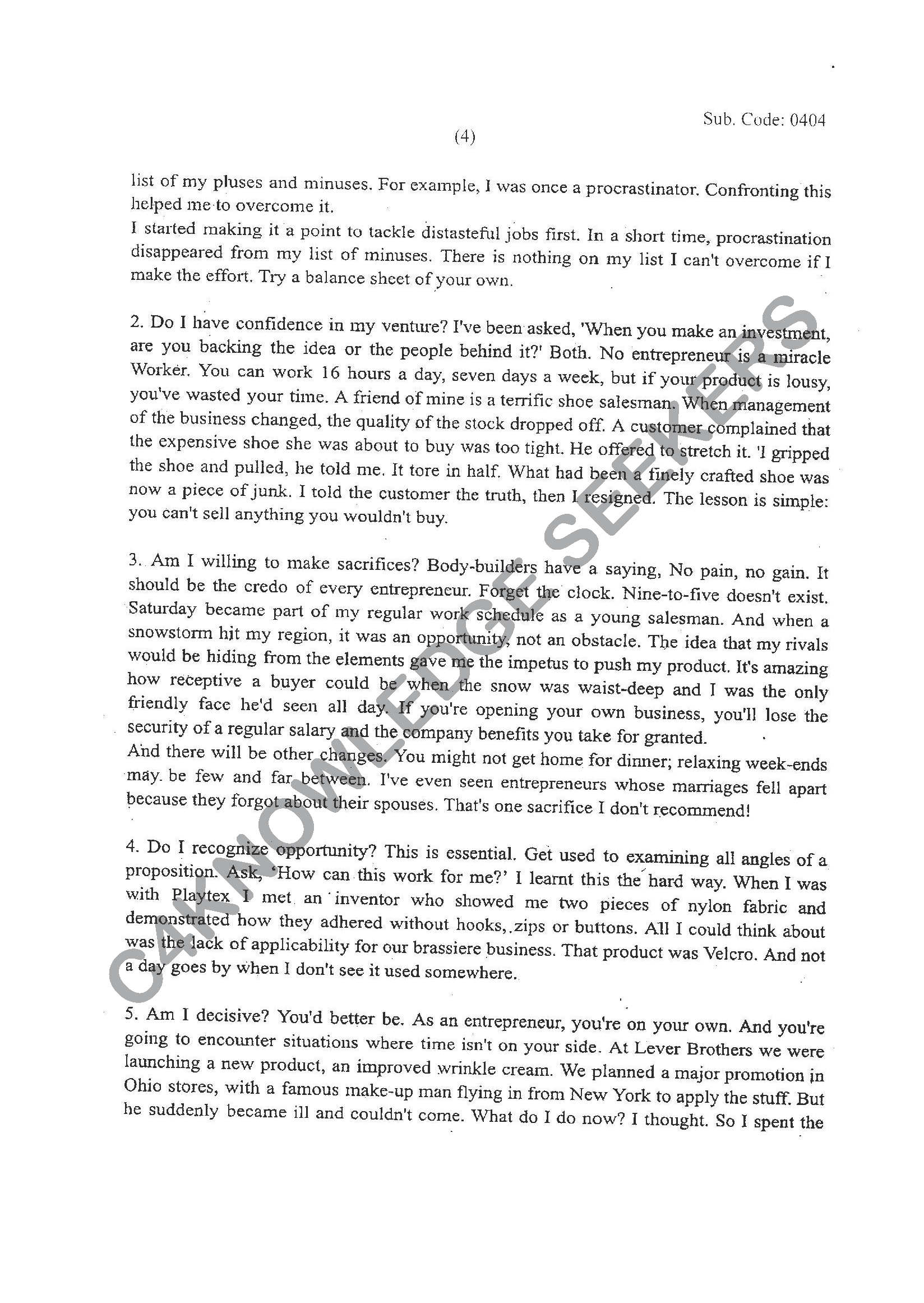 Question Paper 2021
