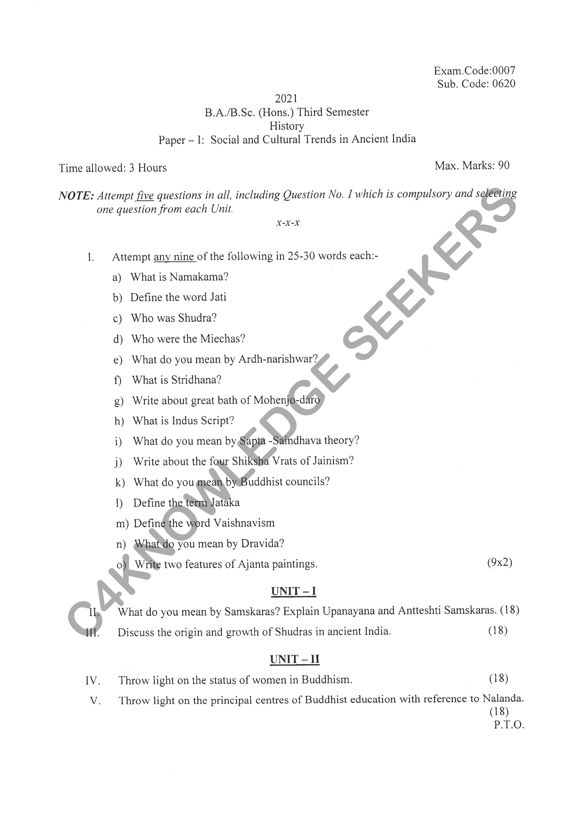 Question Paper 2020