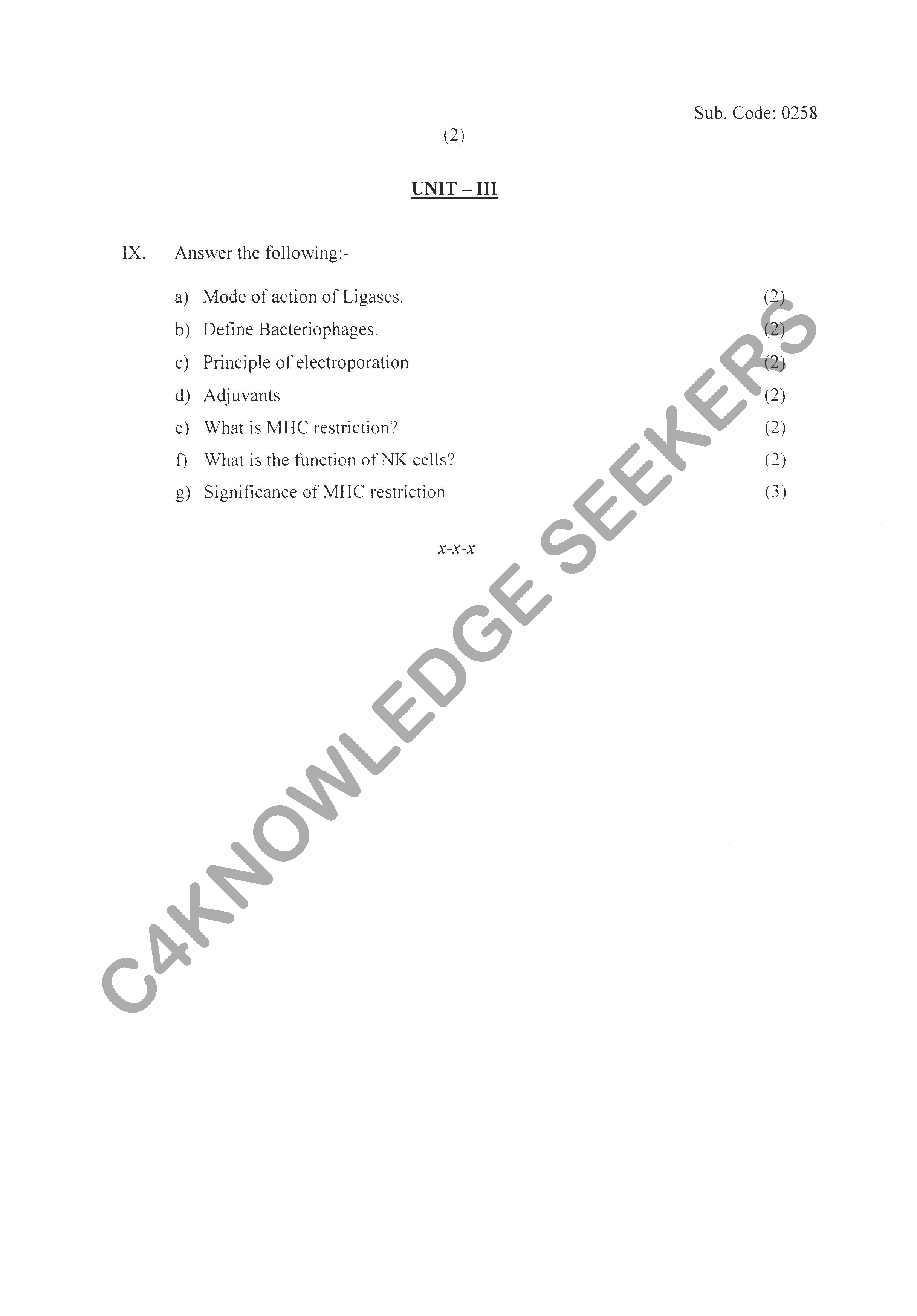Question Paper 2020