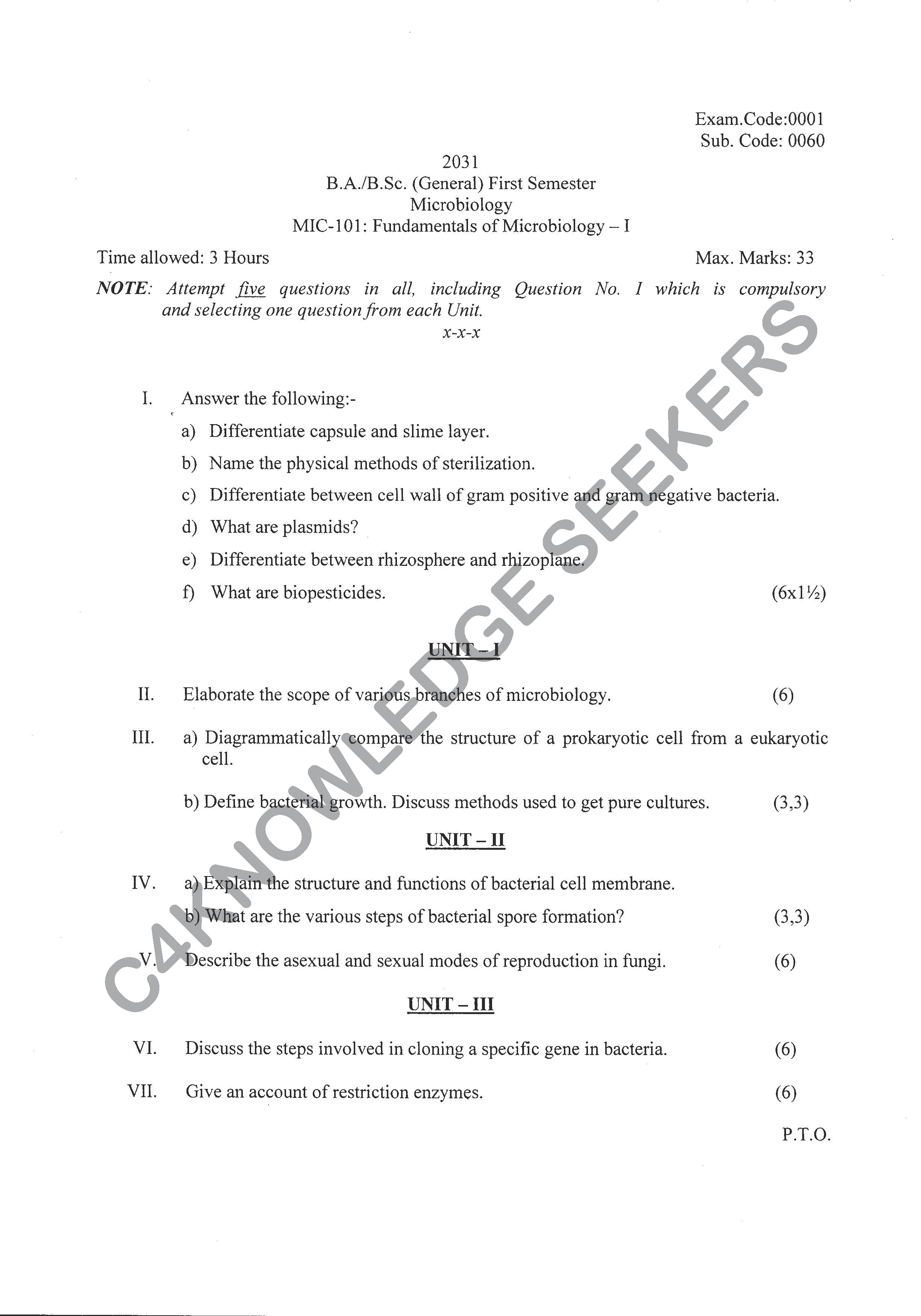 Question Paper 2020
