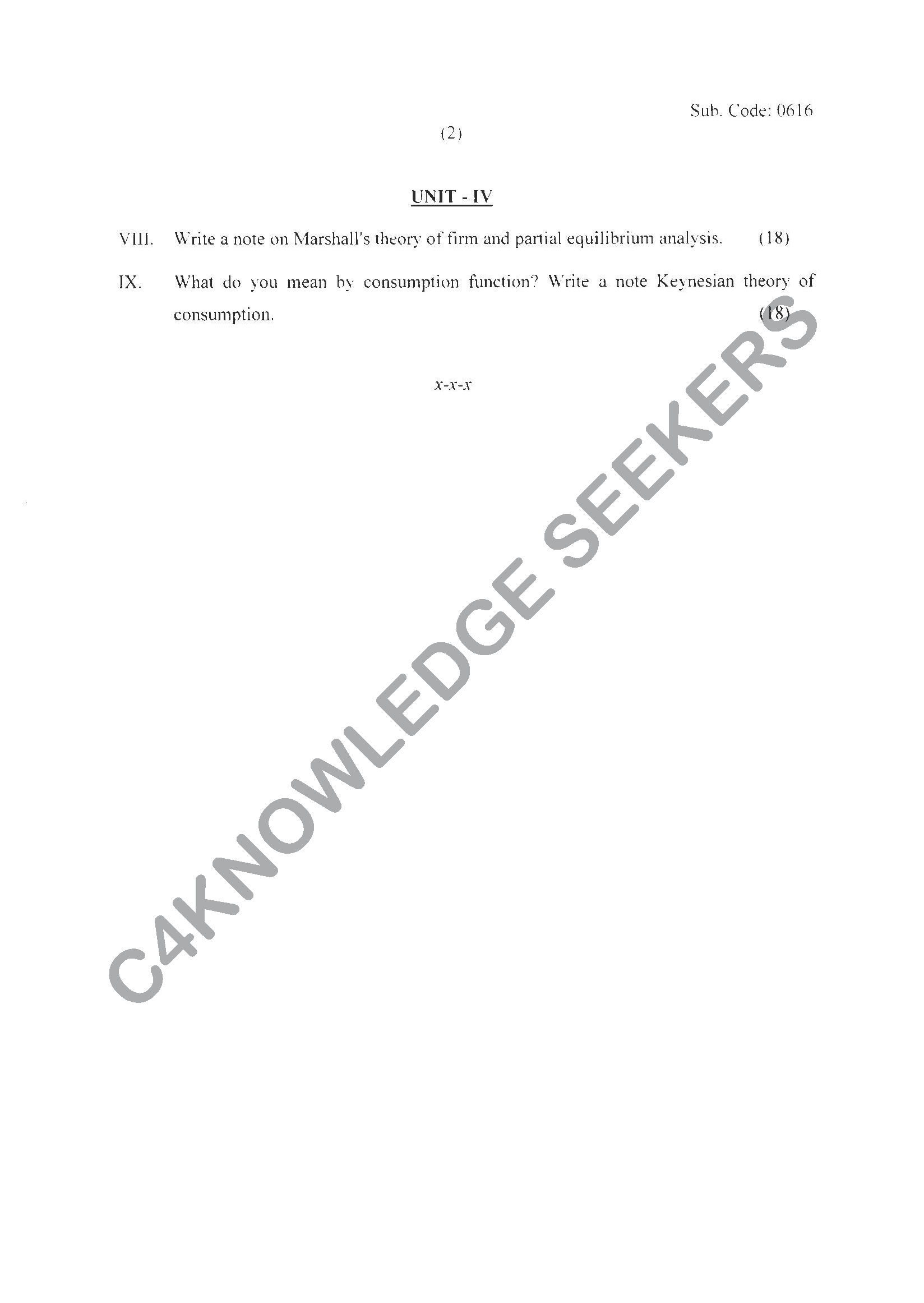 Question Paper 2021
