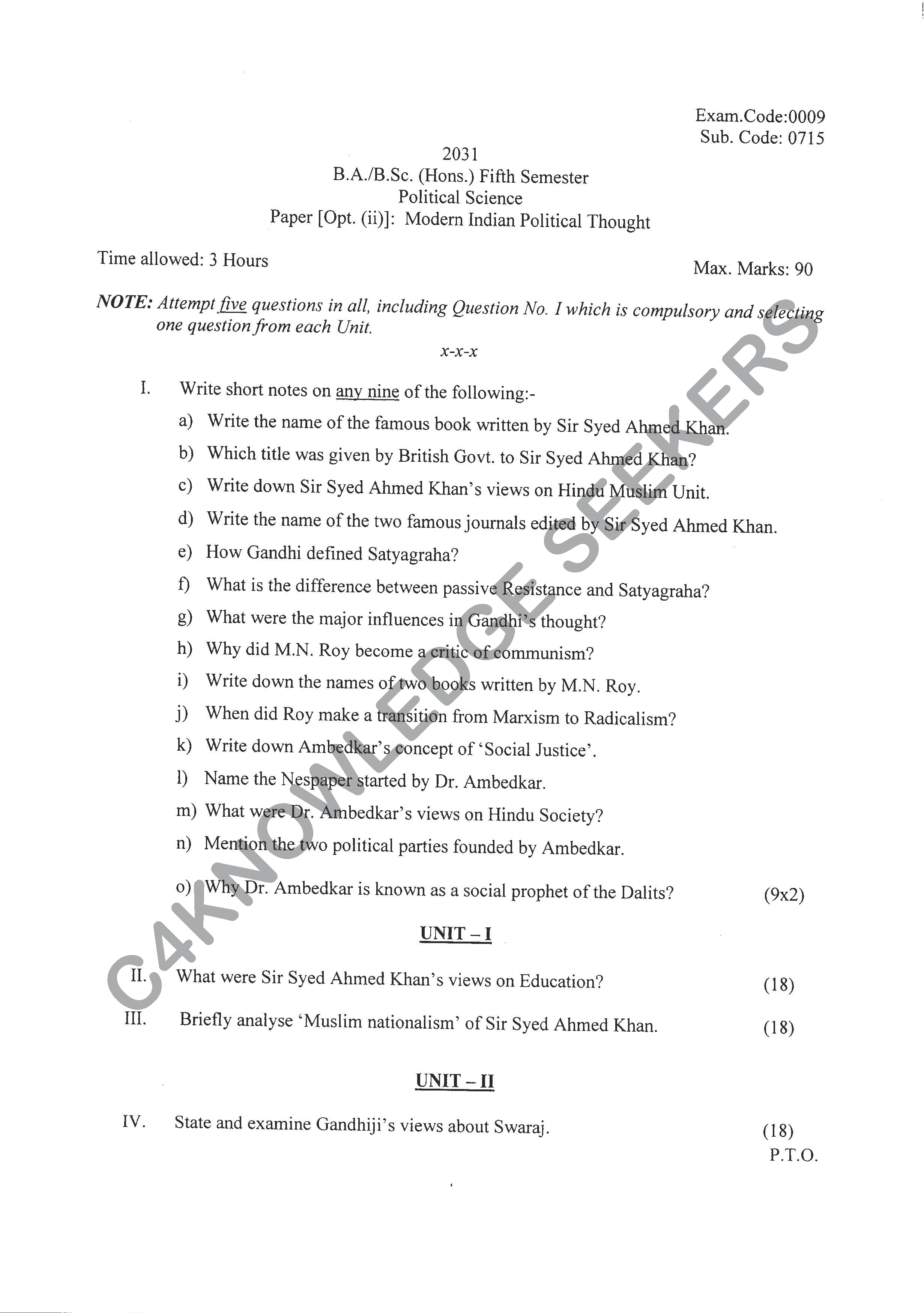 Question Paper 2020