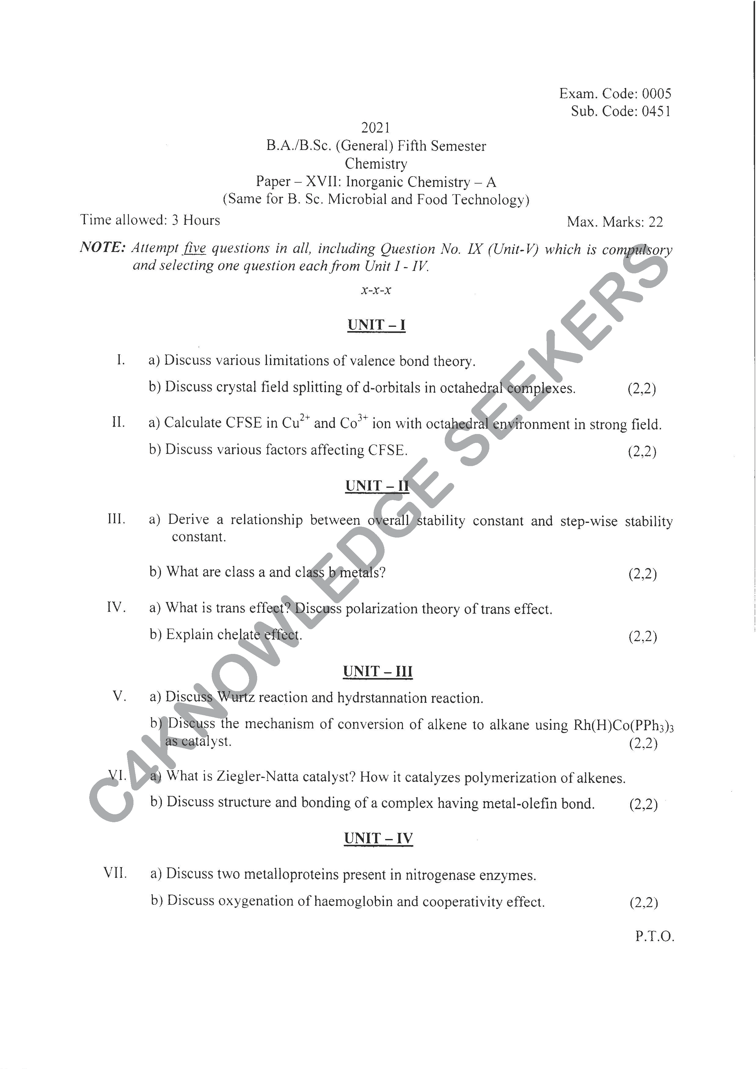 Question Paper 2020