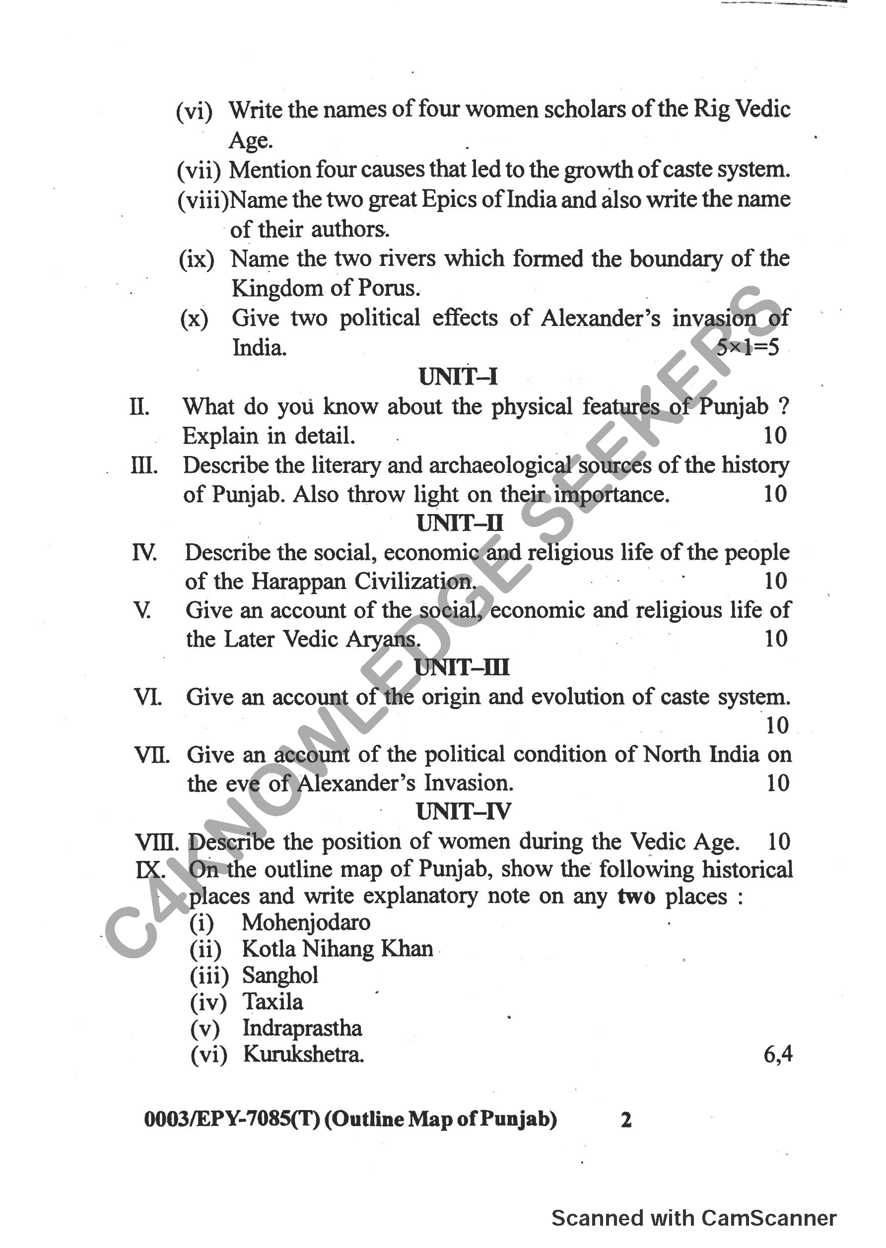Question Paper 2018
