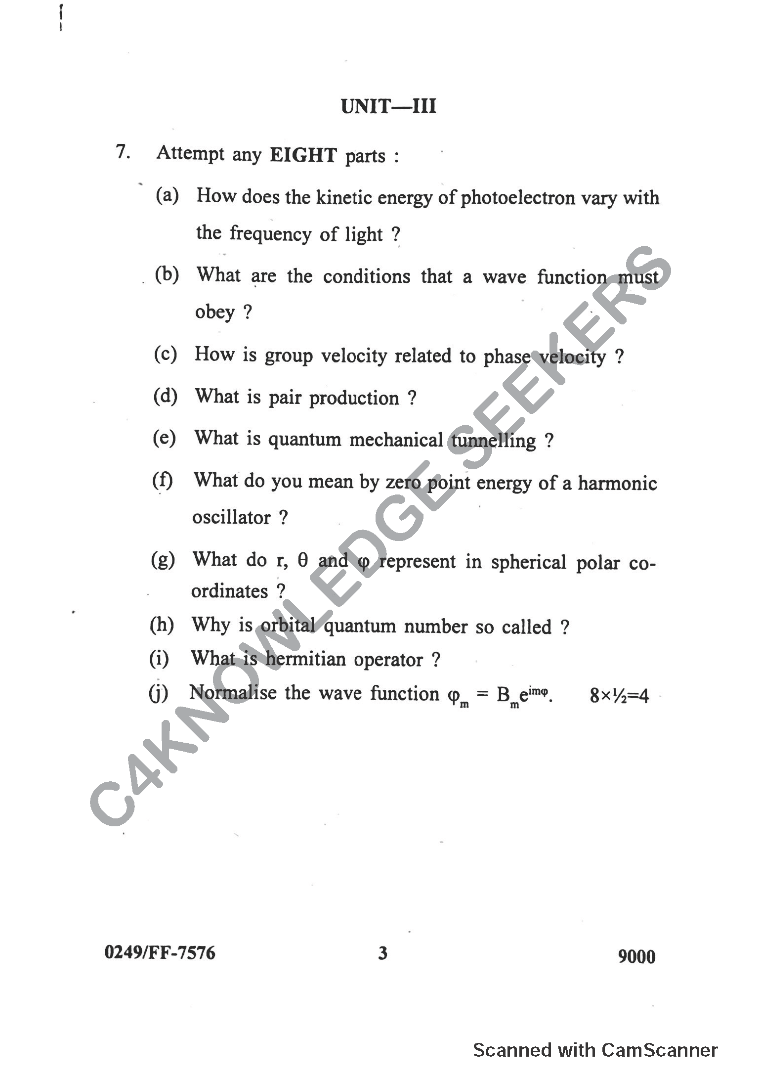Question Paper 2019