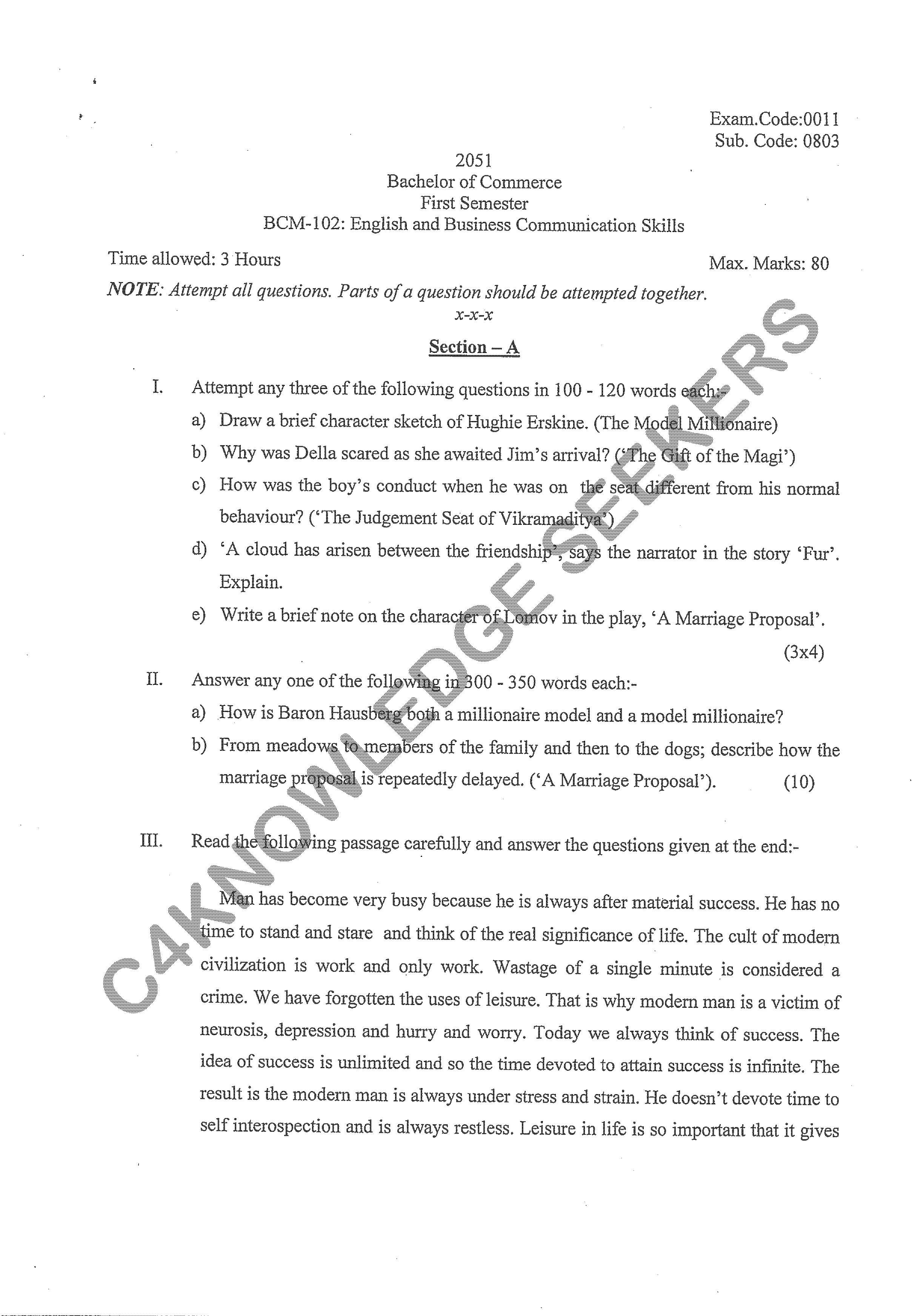 Question Paper 2020