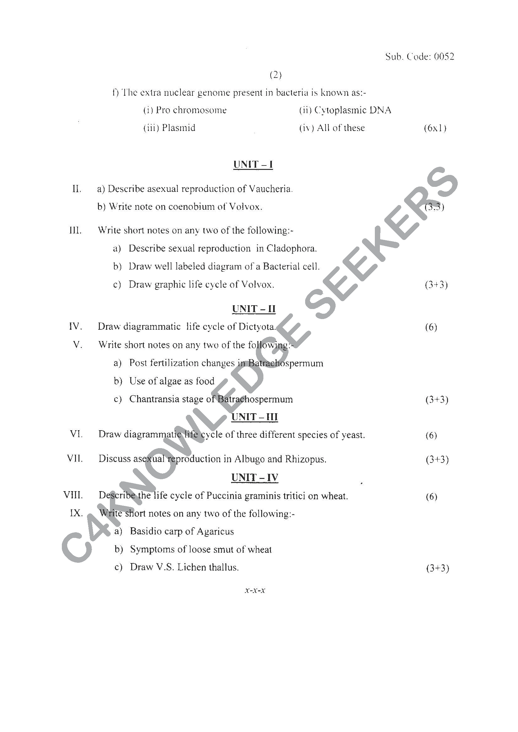 Question Paper 2021