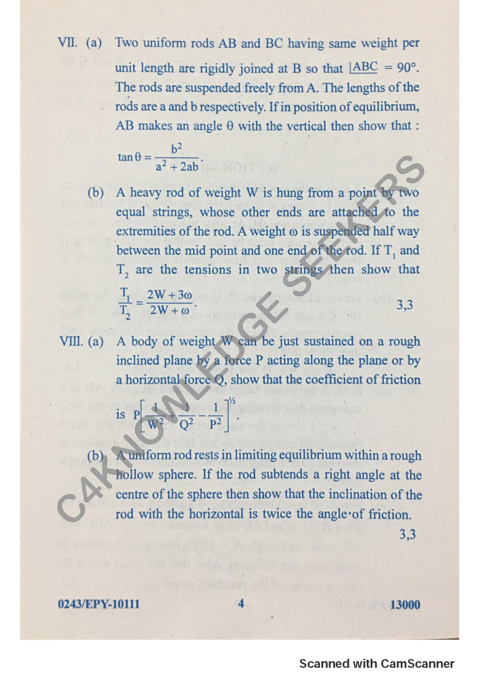 Question Paper 2018