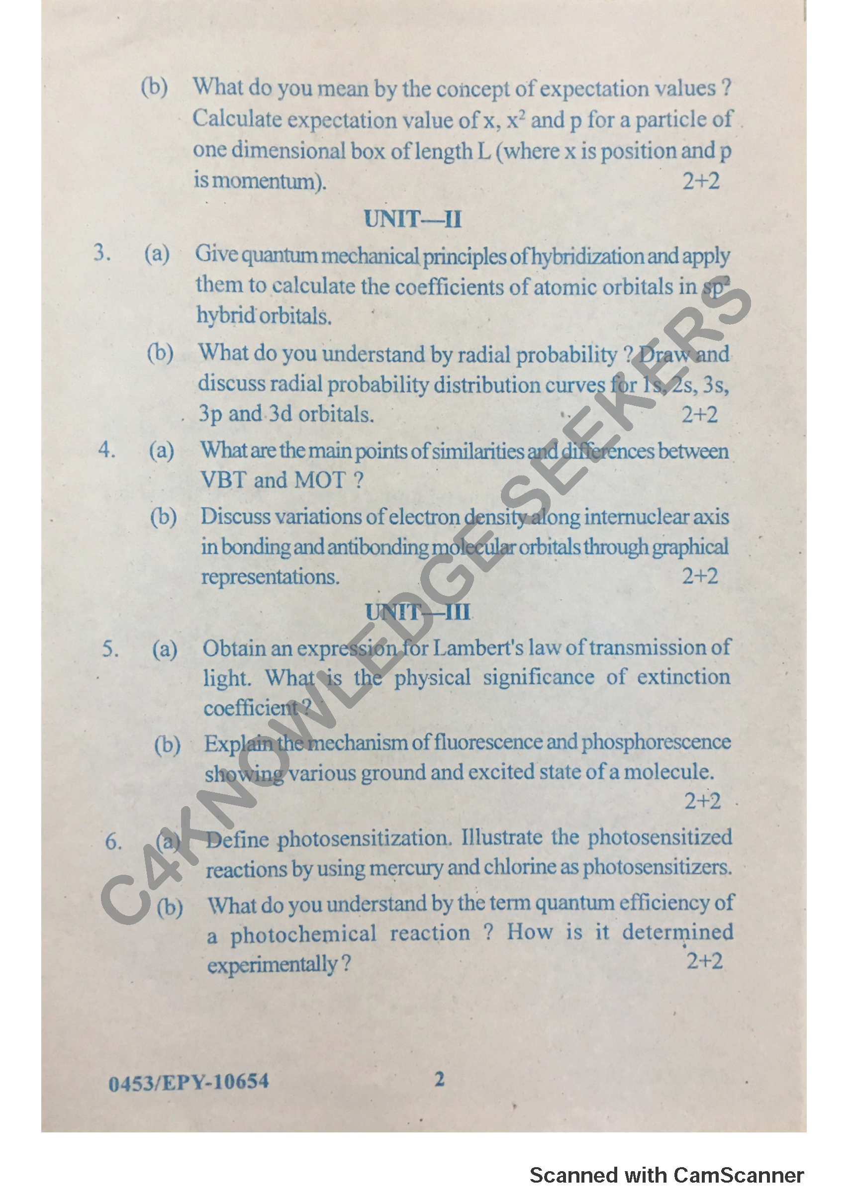 Question Paper 2018