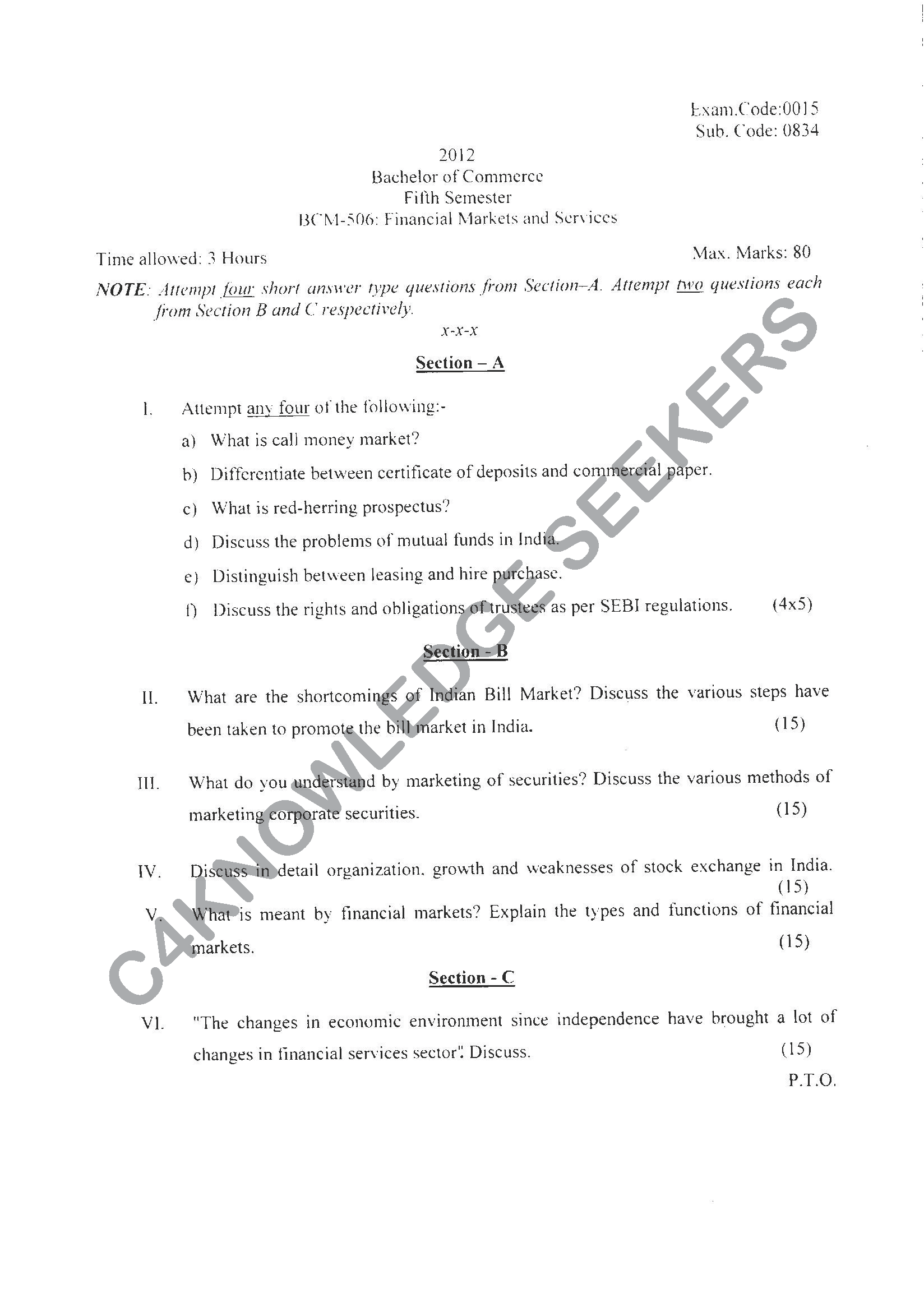Question Paper 2021