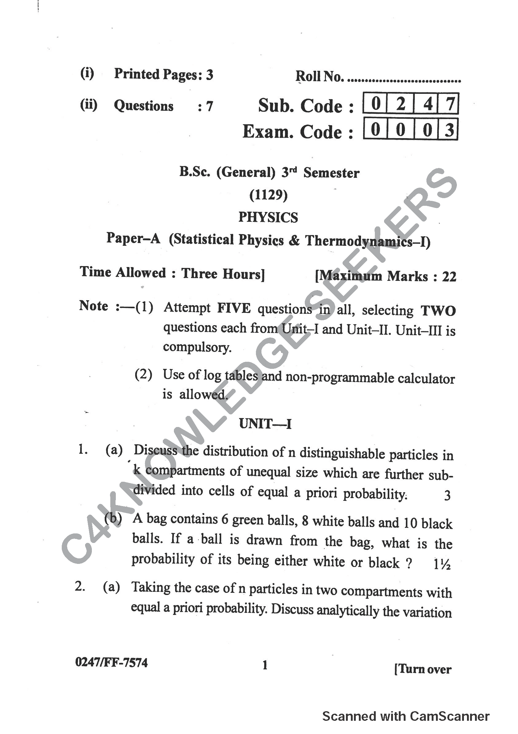 Question Paper 2019