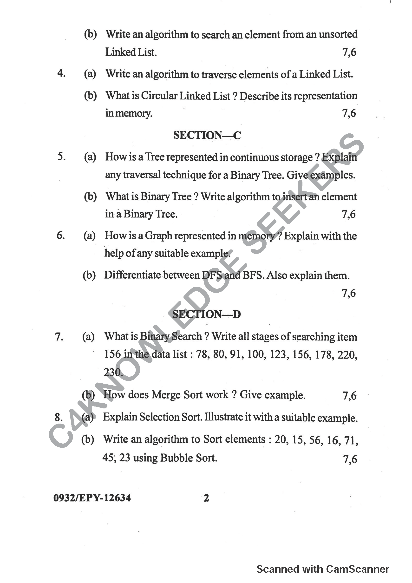 Question Paper 2018