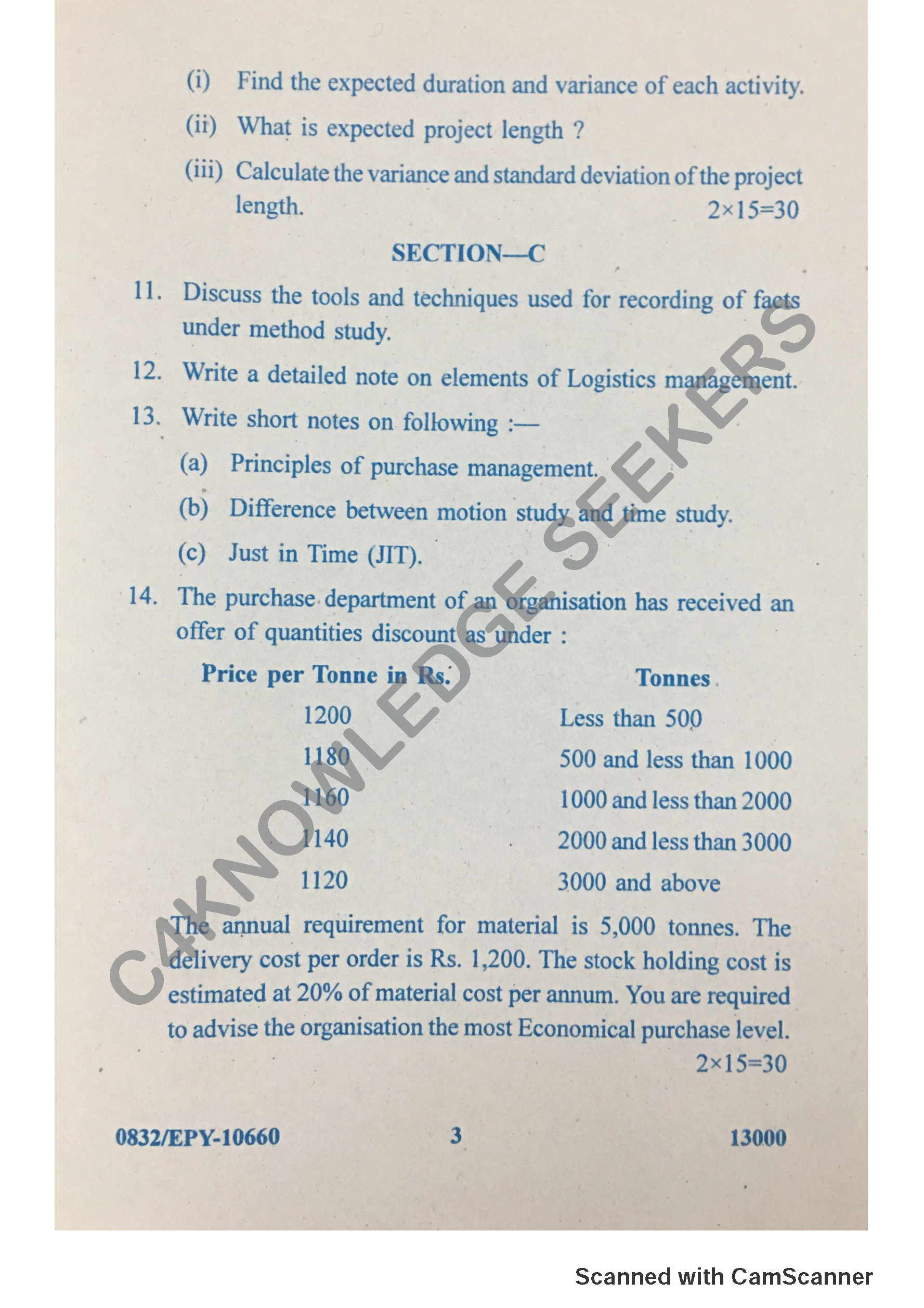 Question Paper 2018
