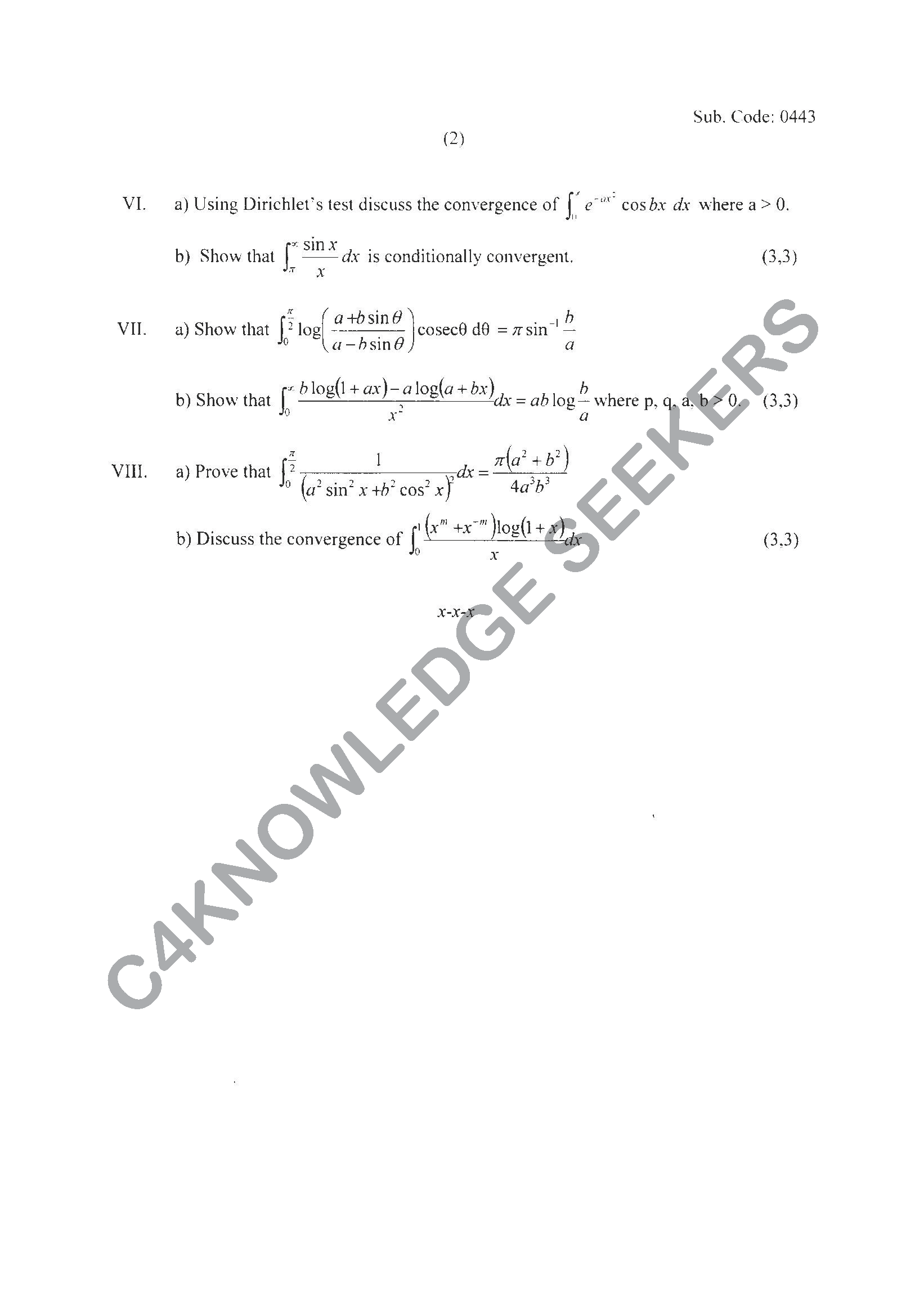 Question Paper 2021