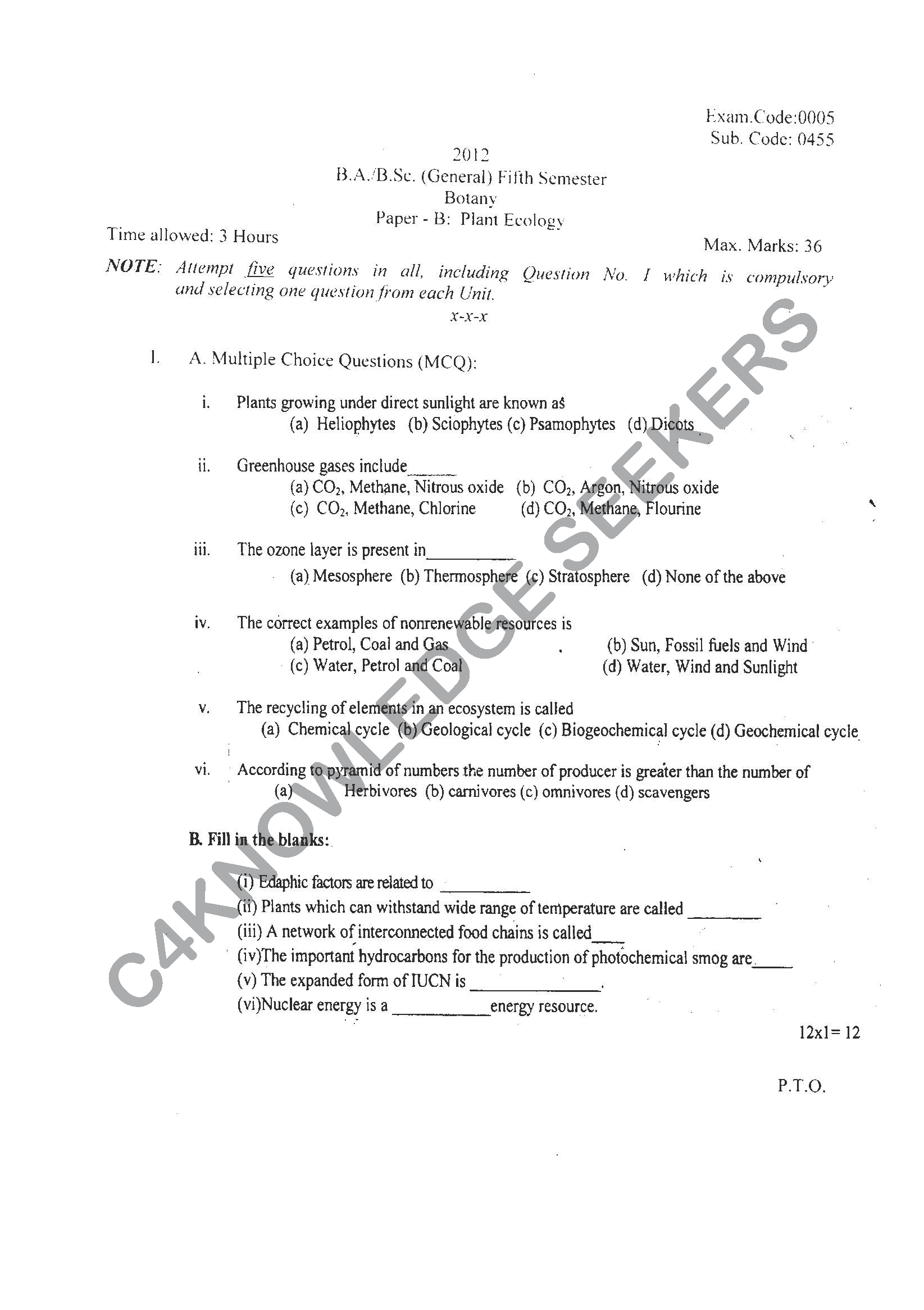 Question Paper 2021
