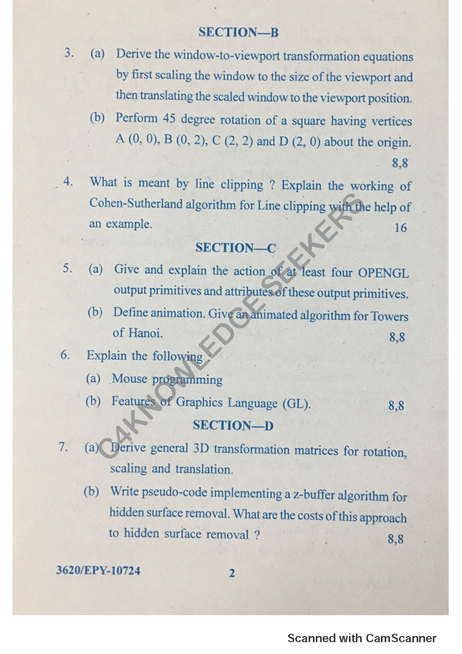 Question Paper 2018