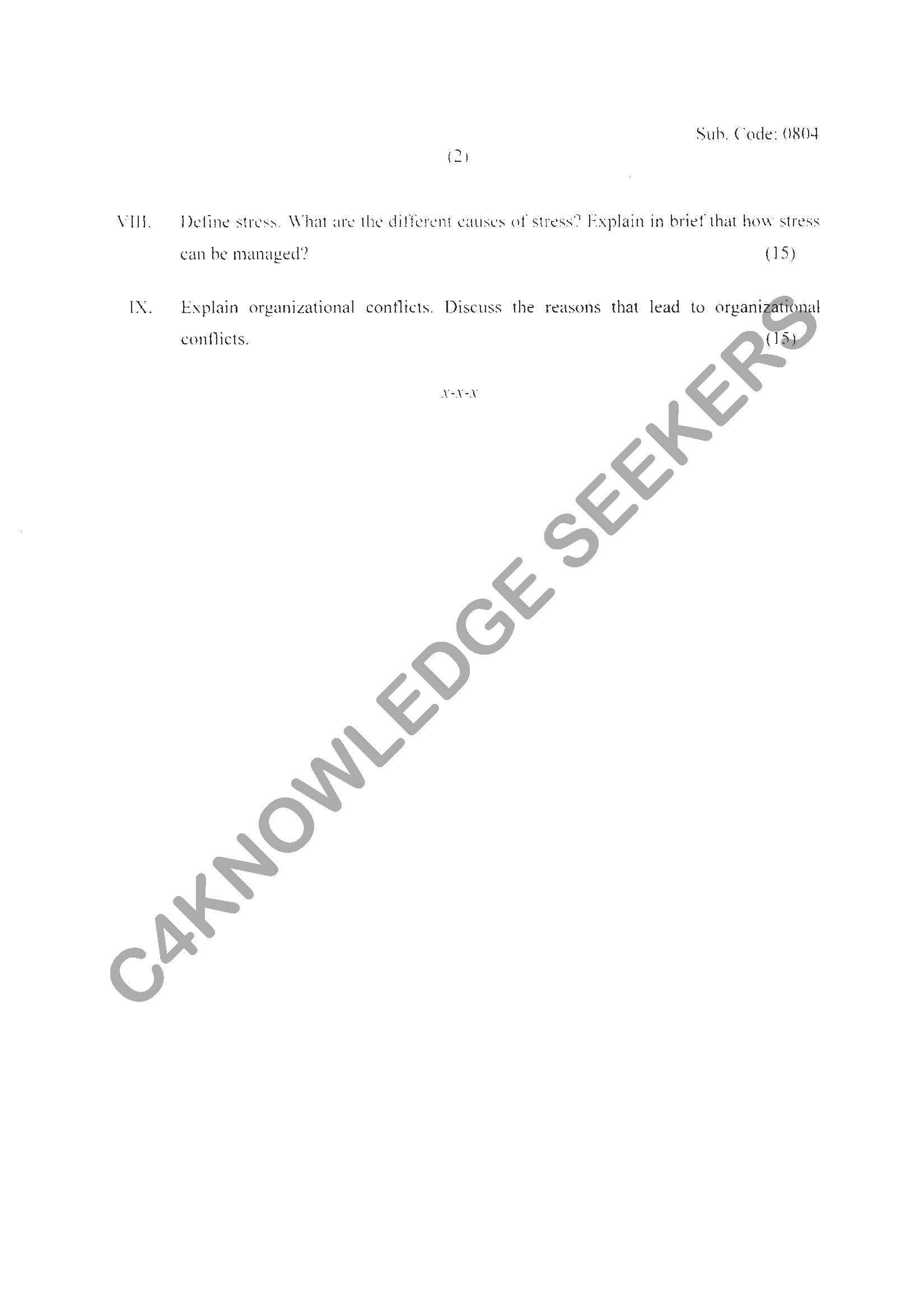 Question Paper 2021