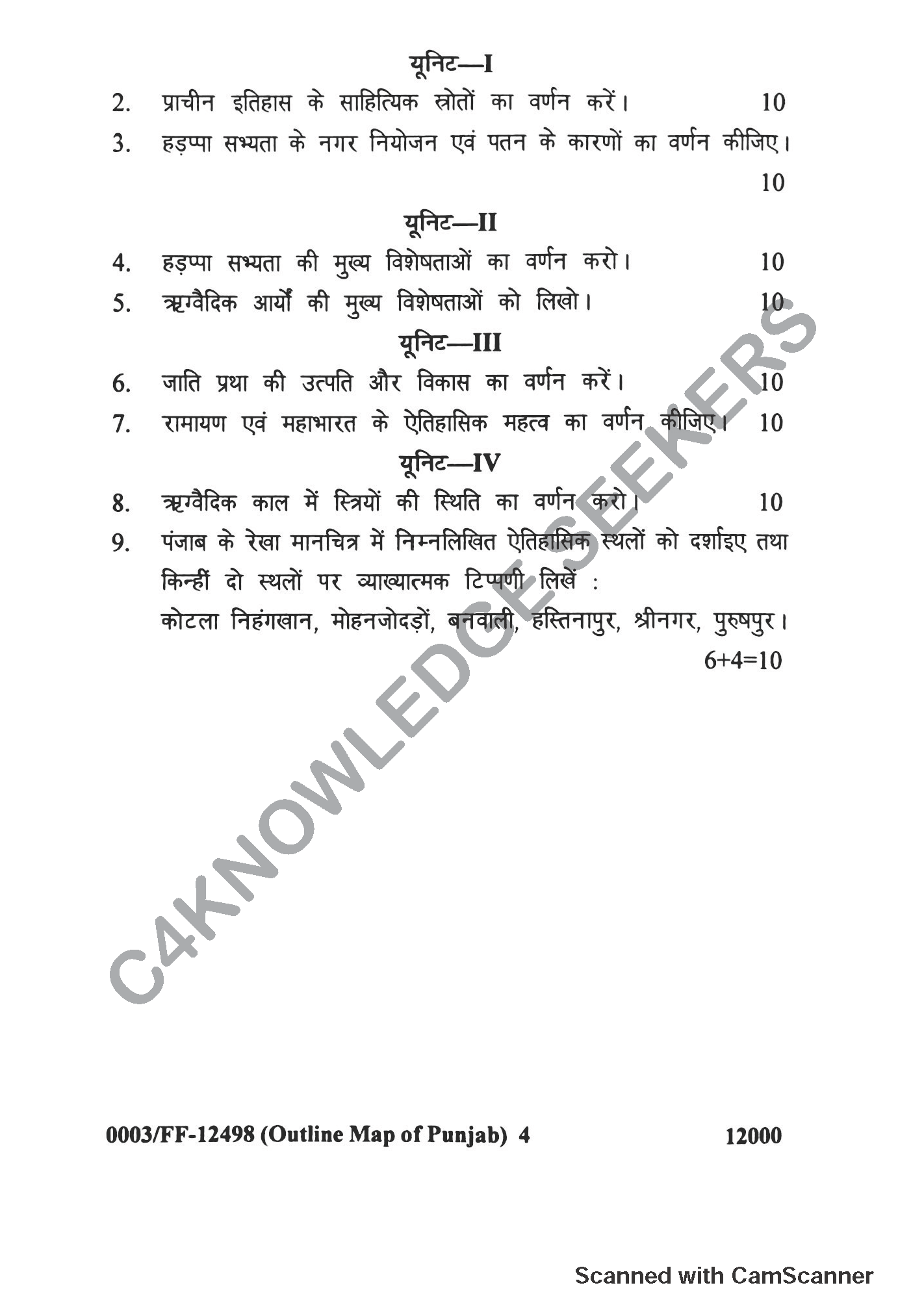Question Paper 2019