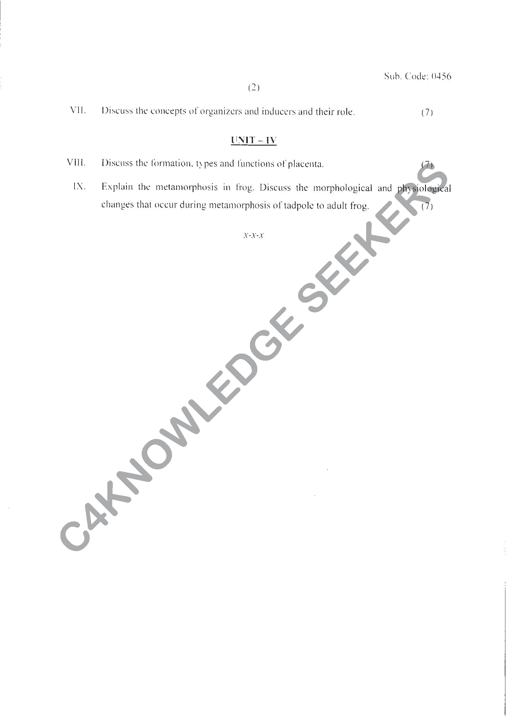 Question Paper 2021