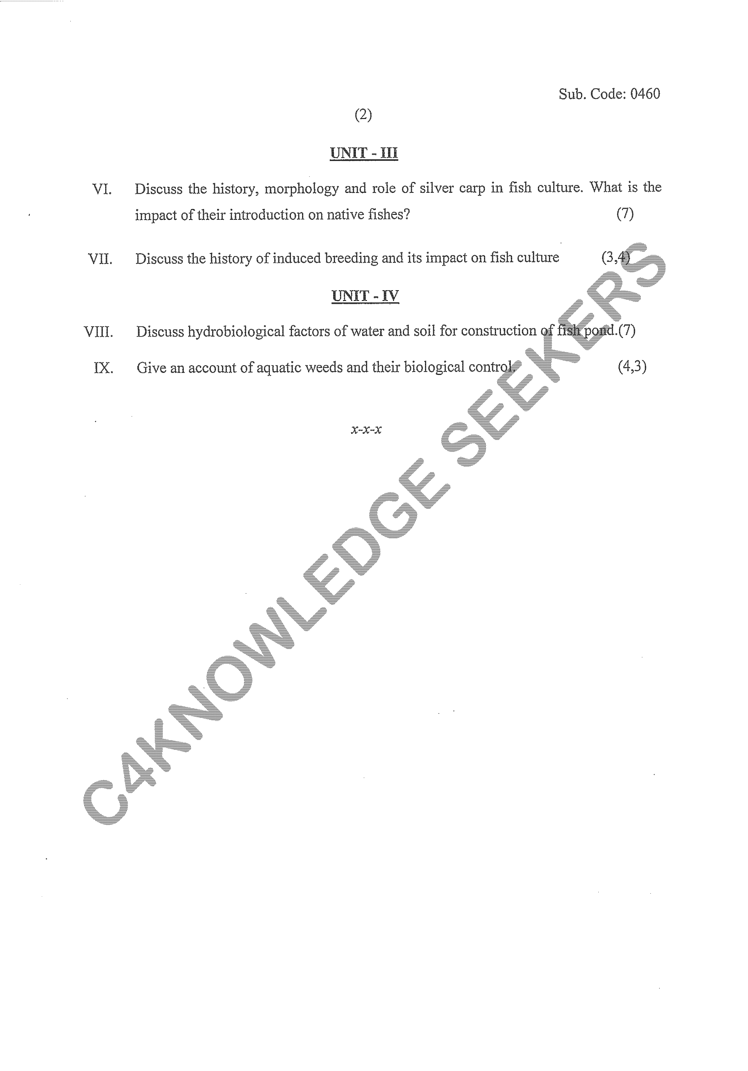 Question Paper 2020