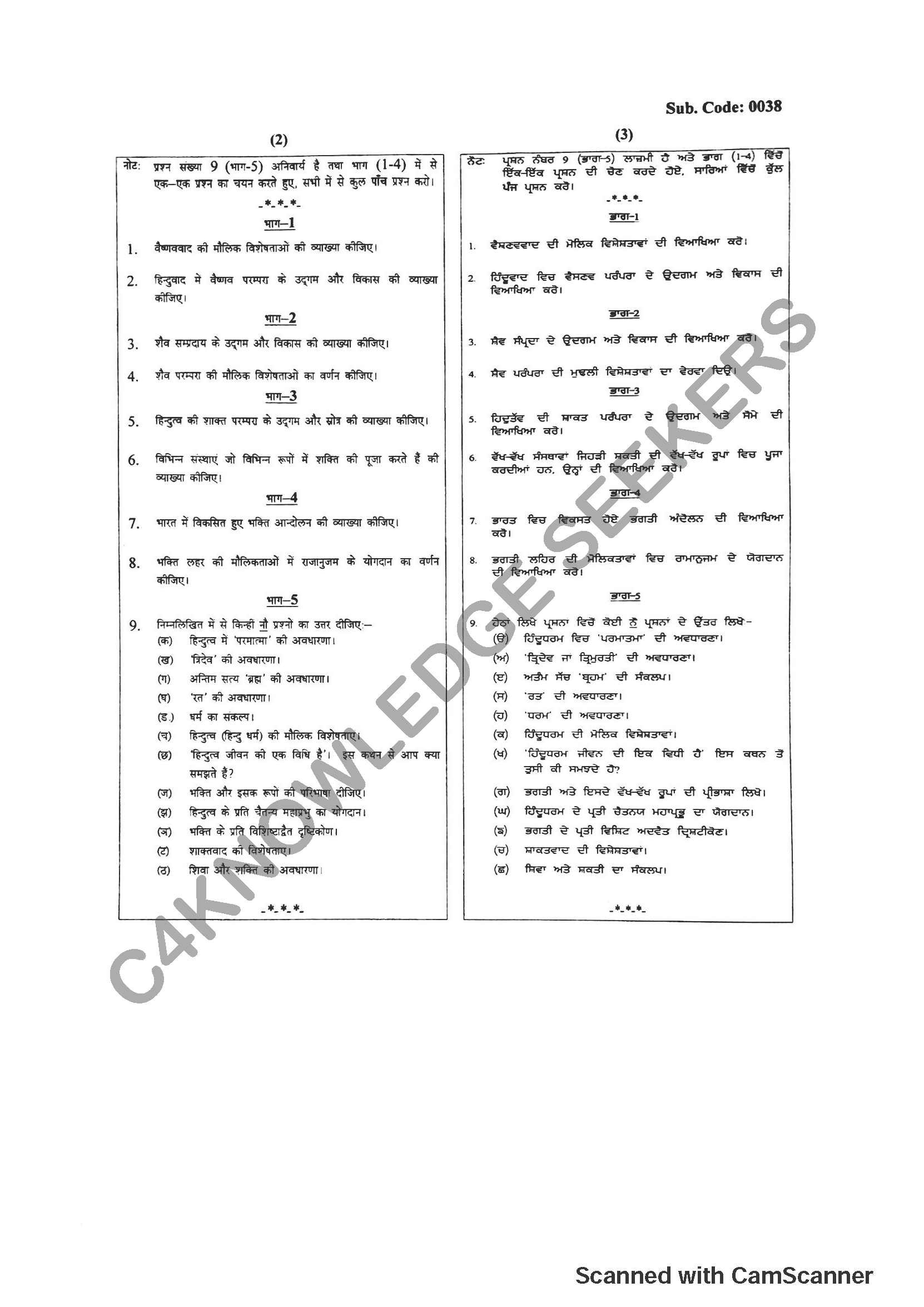 Question Paper 2019